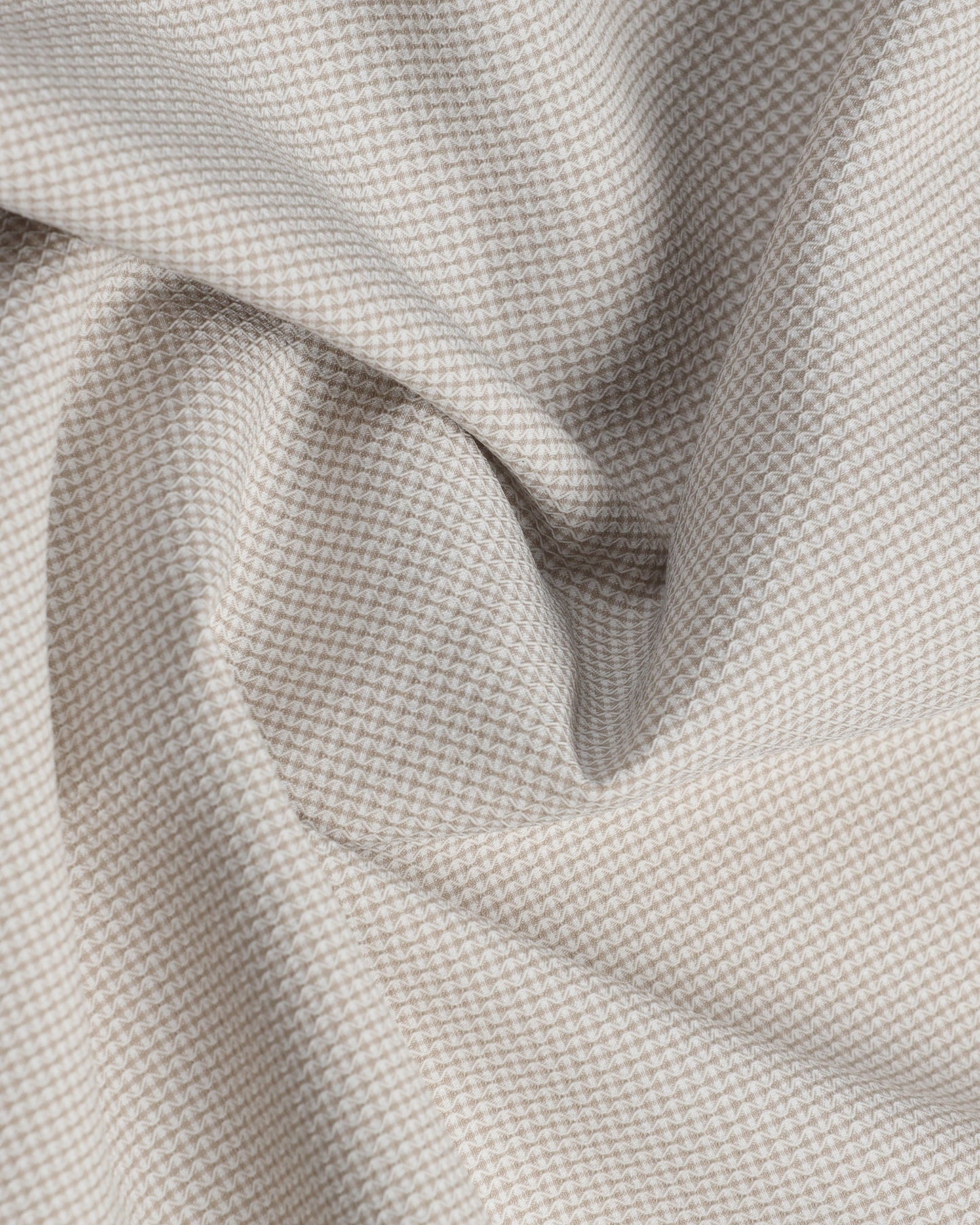 Beige Non Iron Textured Shirt - Russel