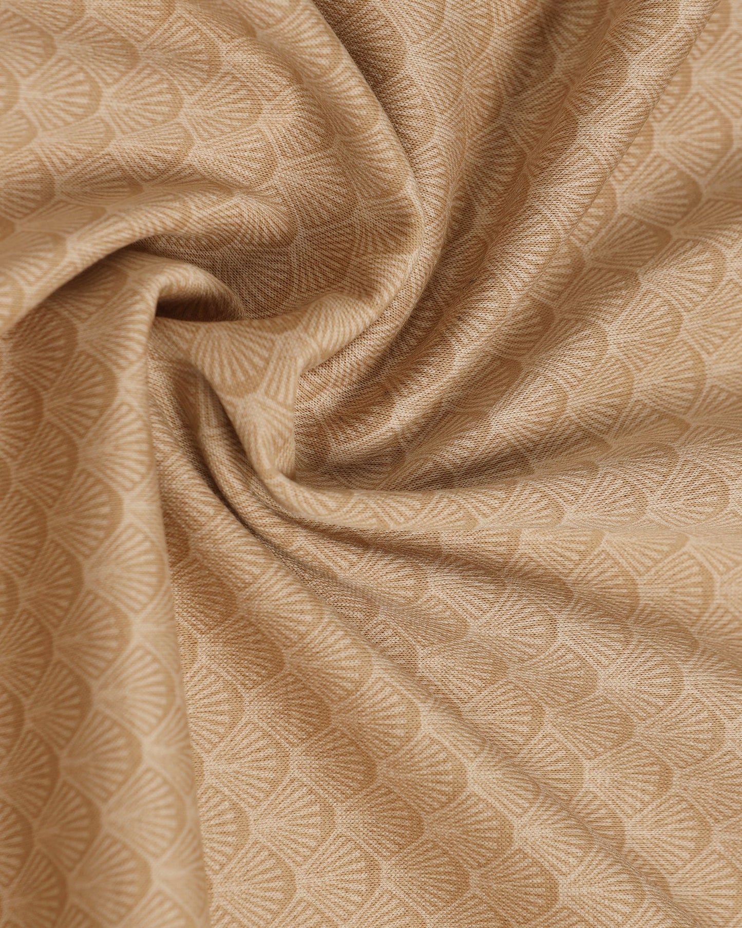 Beige Abstract Print Polo - Deco