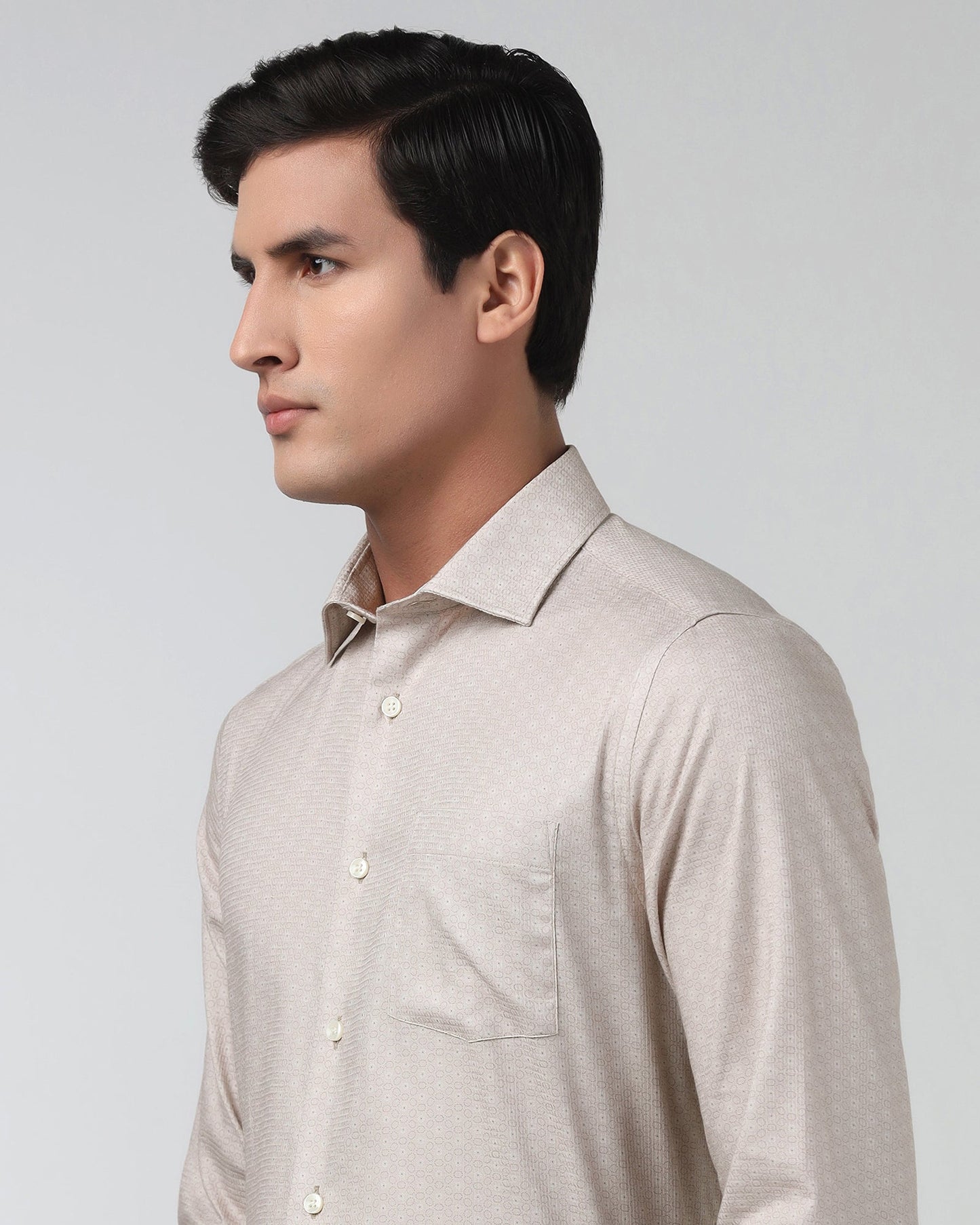 Beige Printed Shirt - Anise