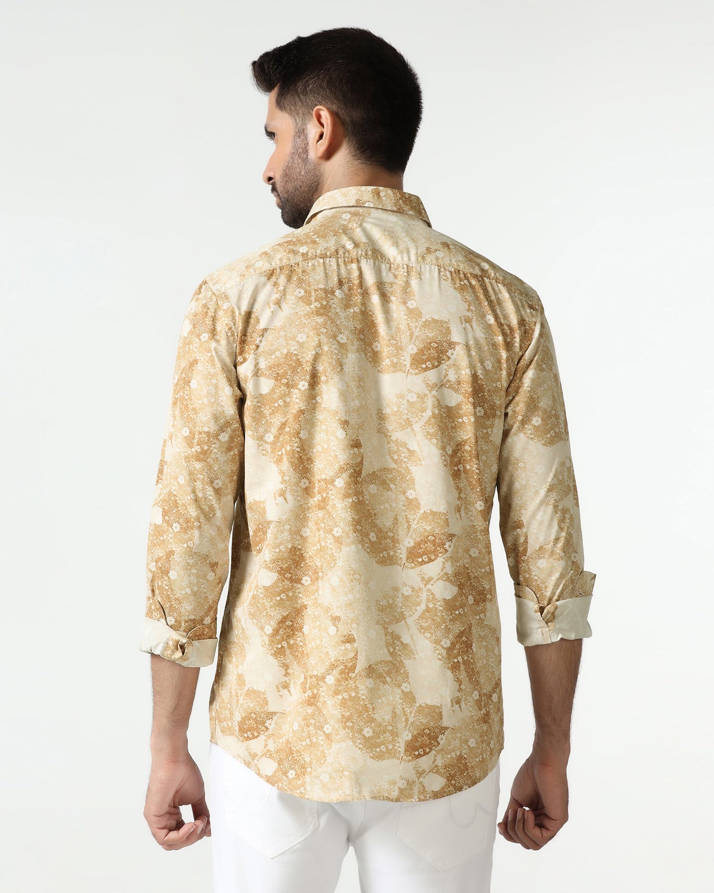 Beige Printed Shirt - Mose