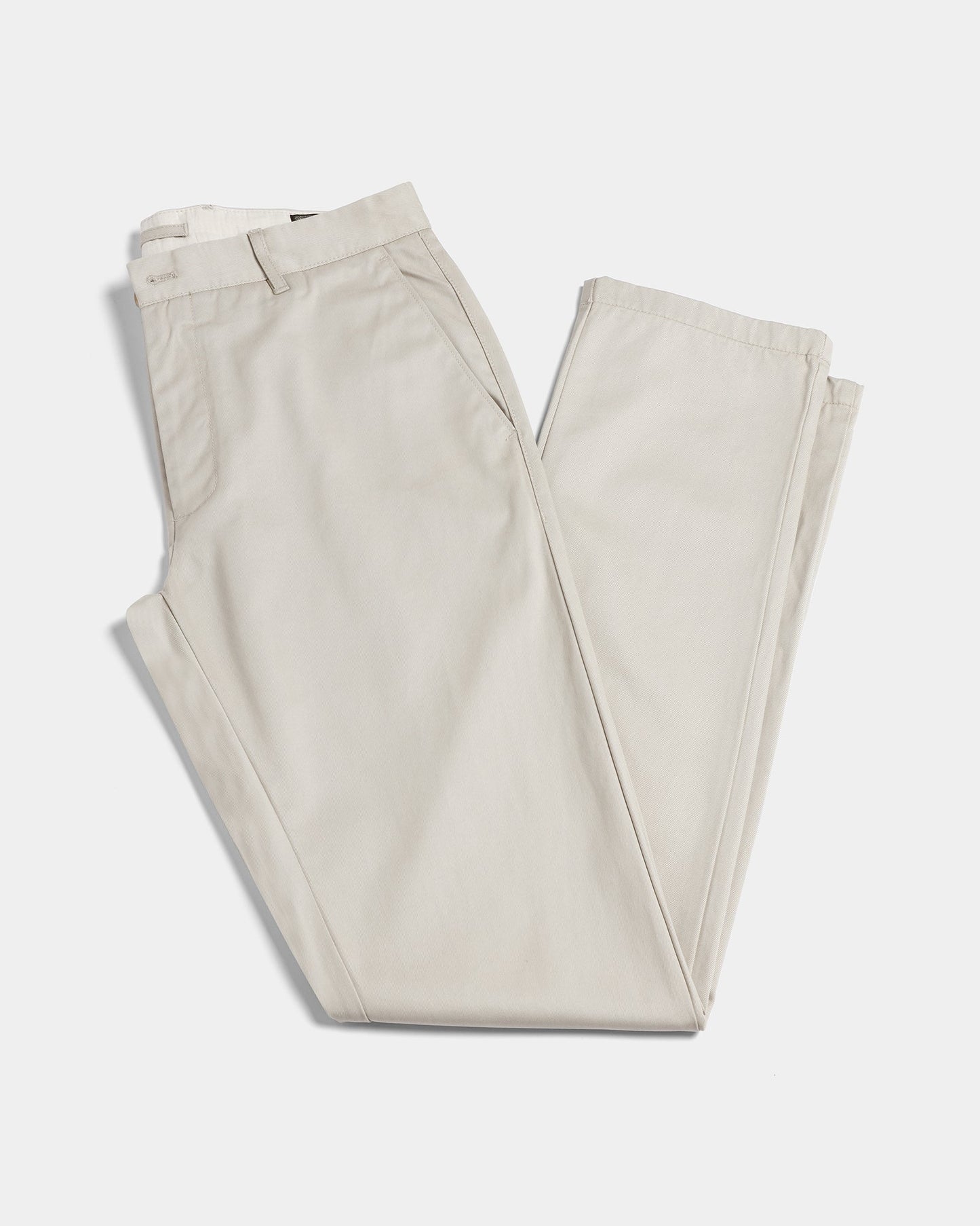 Beige Solid Khakis - Pine