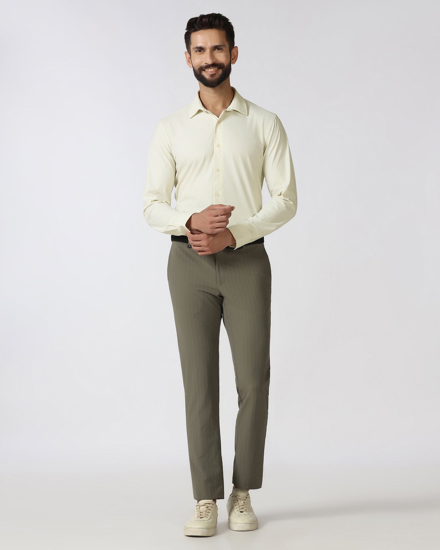Beige TechPro Printed Shirt - Graph