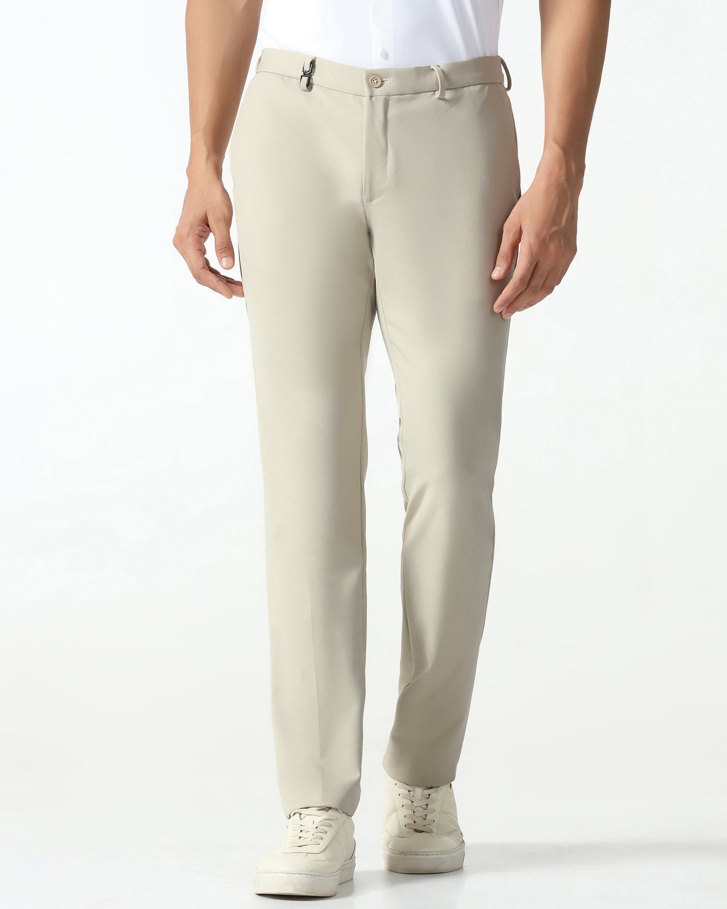 Beige Techpro Solid Trouser - Ashley