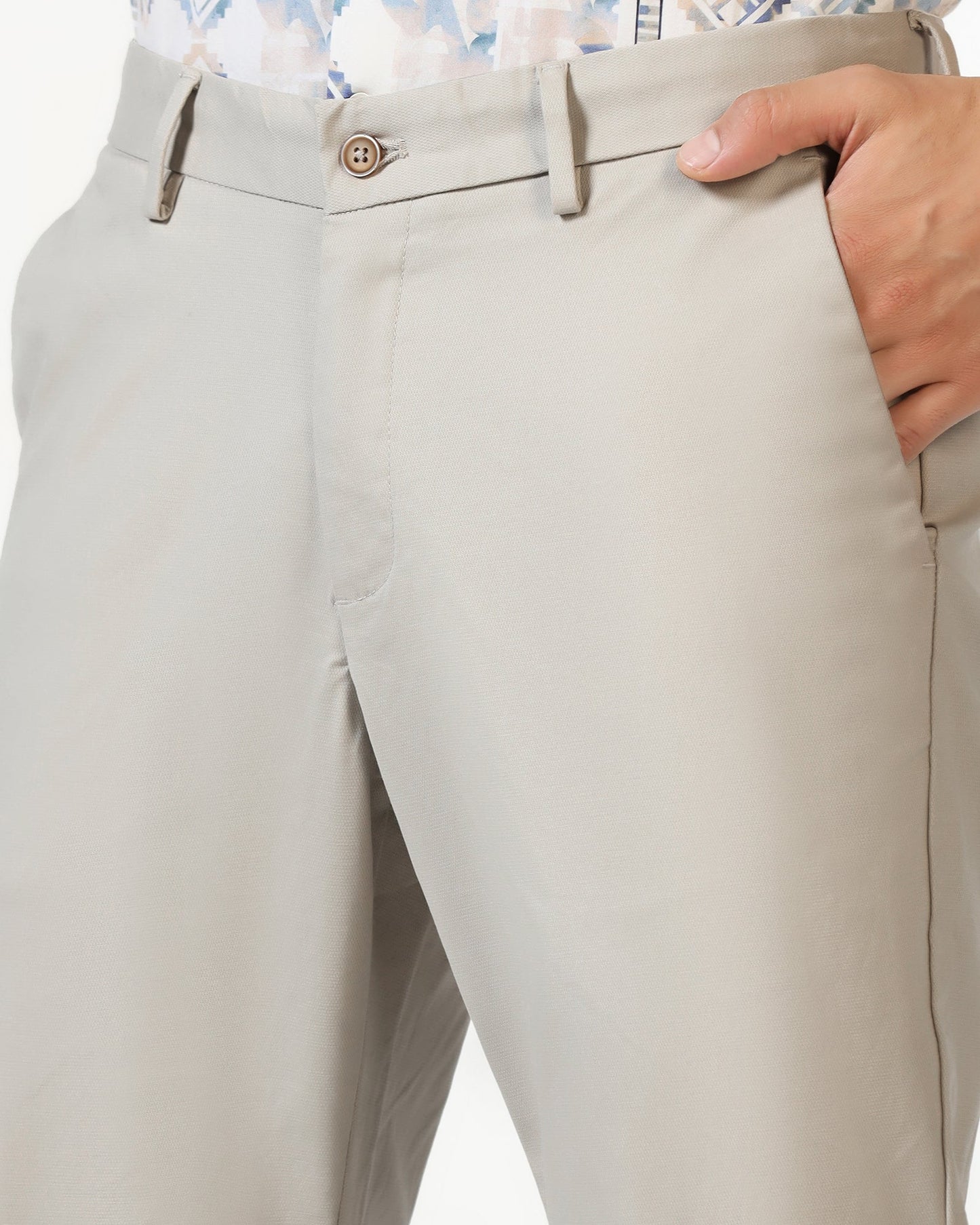 Beige Textured Khakis - Murray