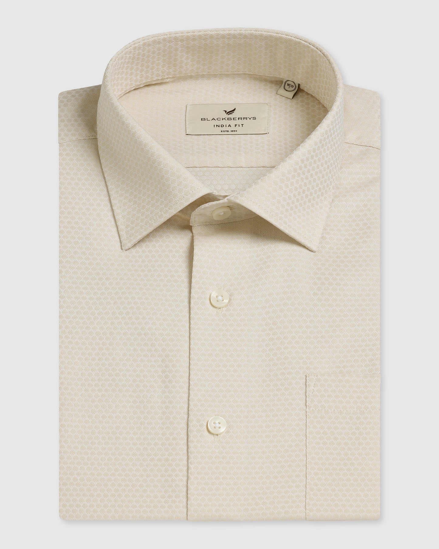 Beige Textured Shirt - Random