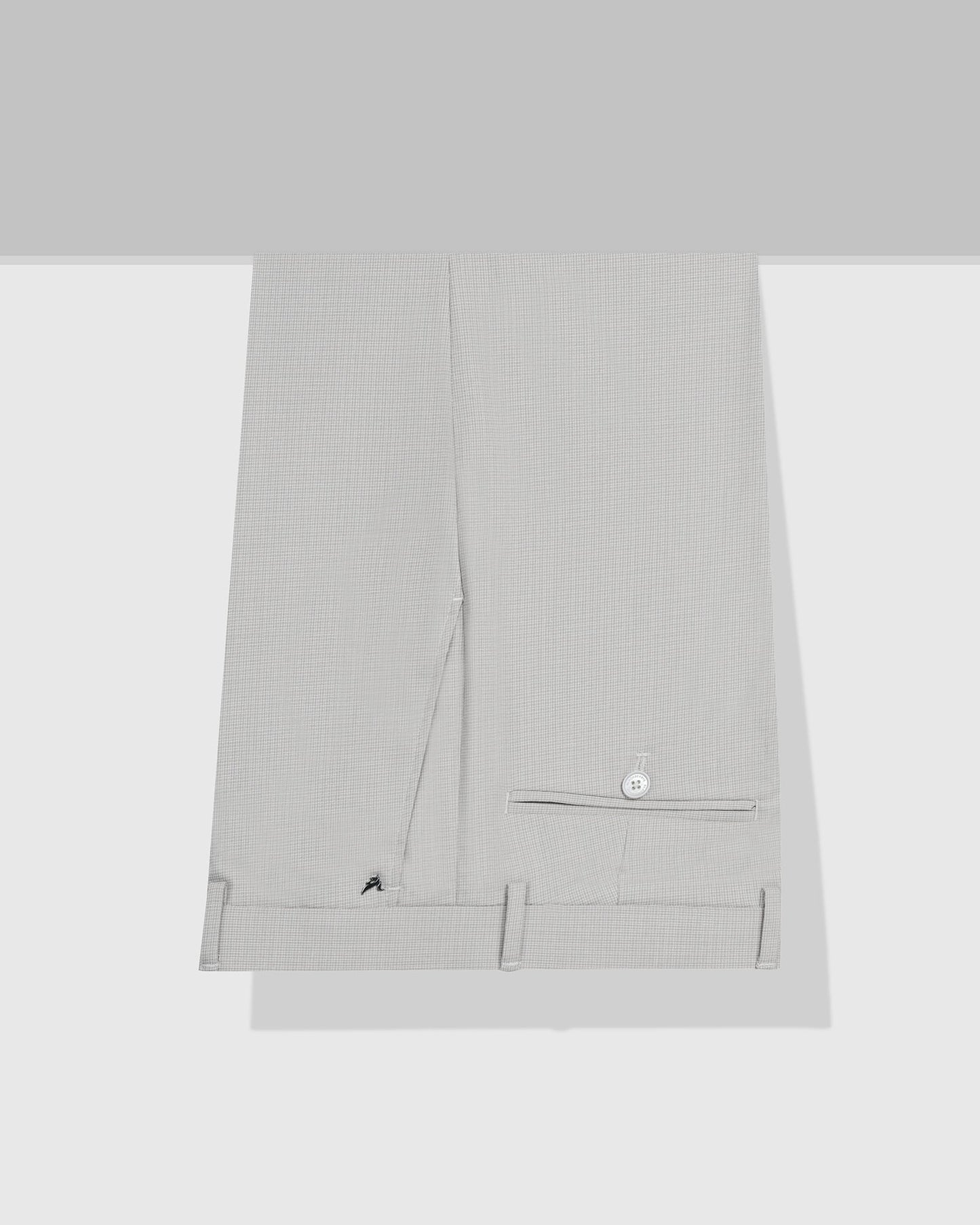 Beige Textured Trouser - Barrel