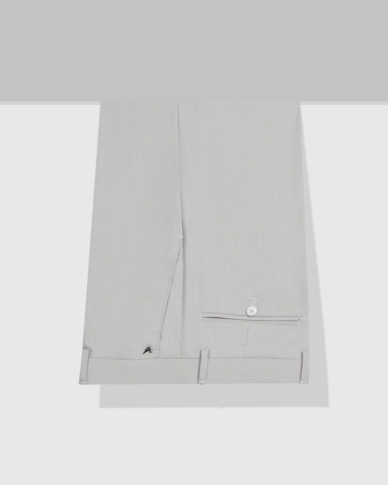 Beige Textured Trouser - Barrel