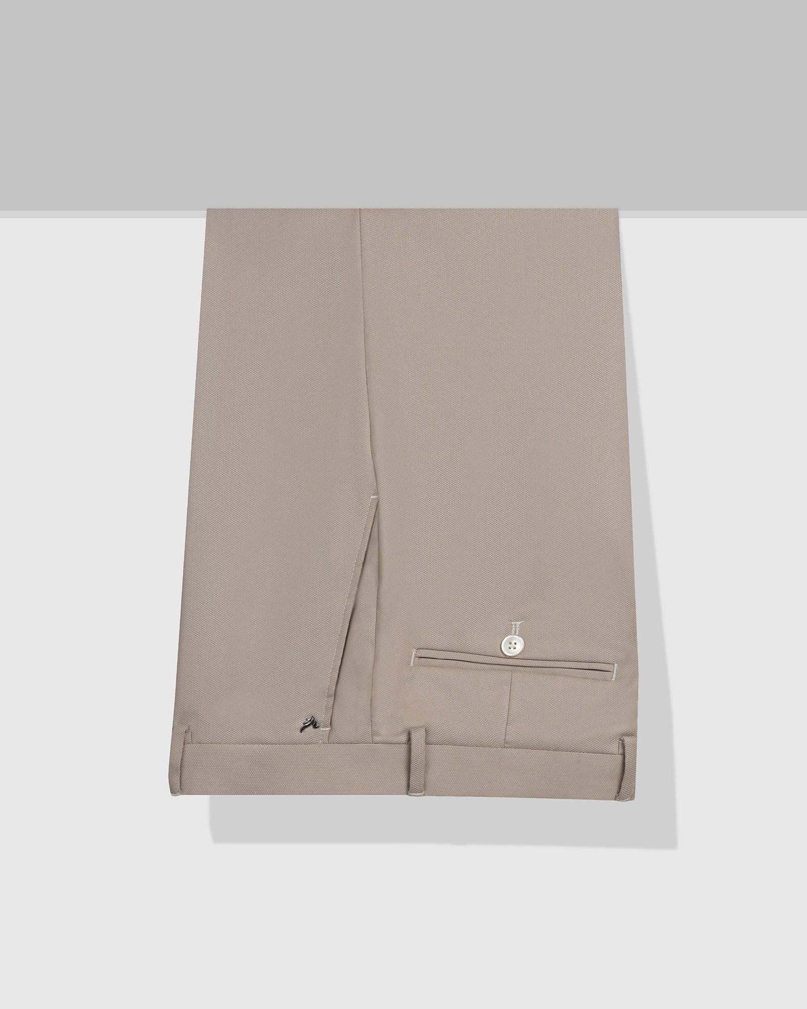 Beige Textured Trouser - Monk