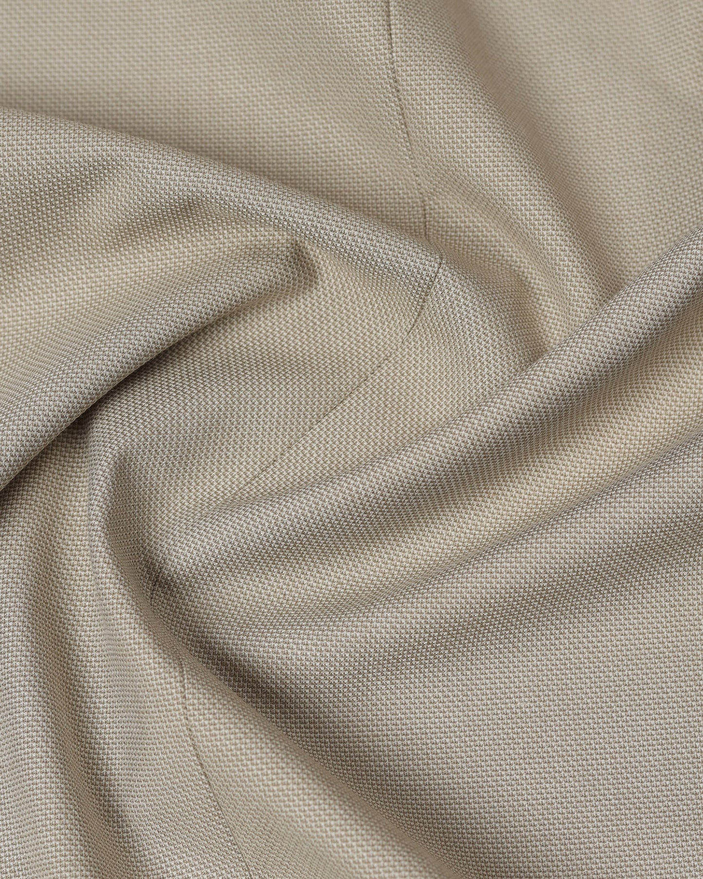 Beige Two Piece Textured Suit - Brim