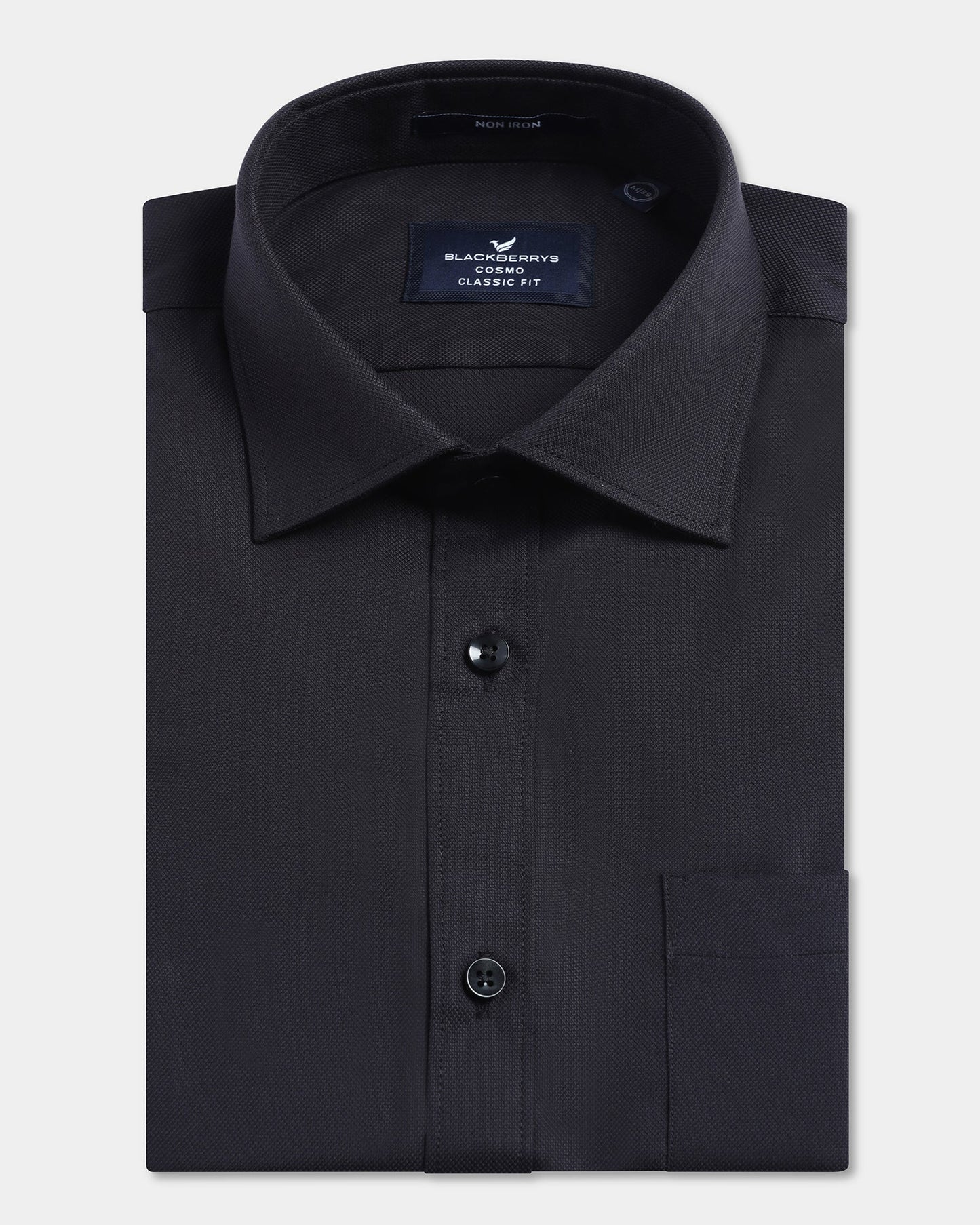 Black Non Iron Textured Shirt - Eliot
