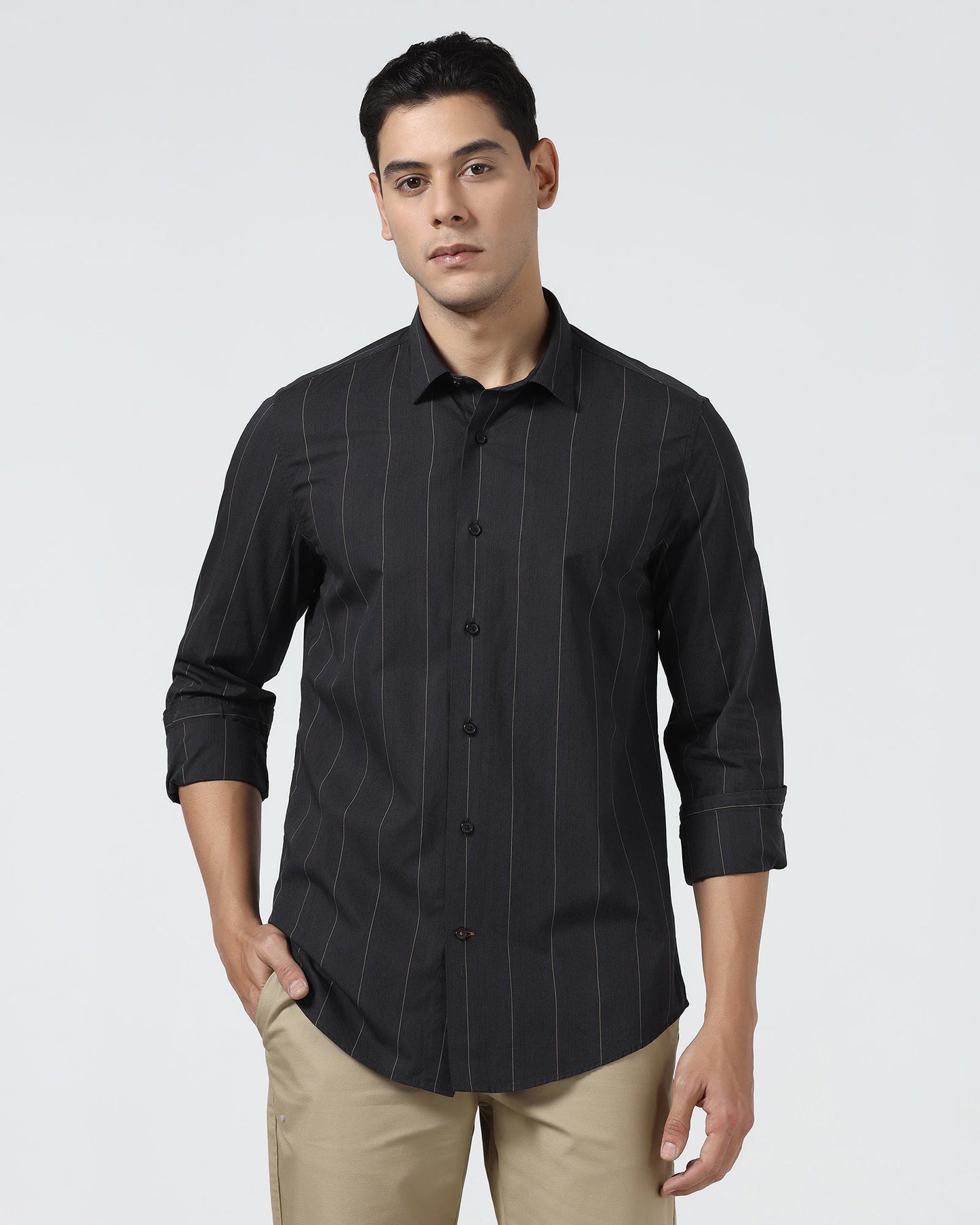 Black Stripe Shirt - Ovlon