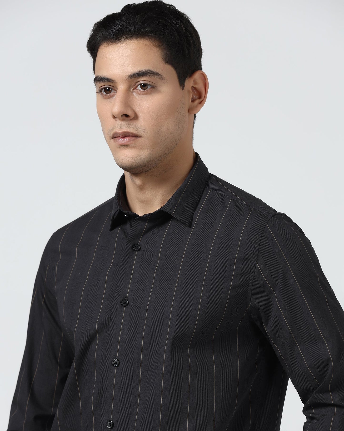 Black Stripe Shirt - Ovlon