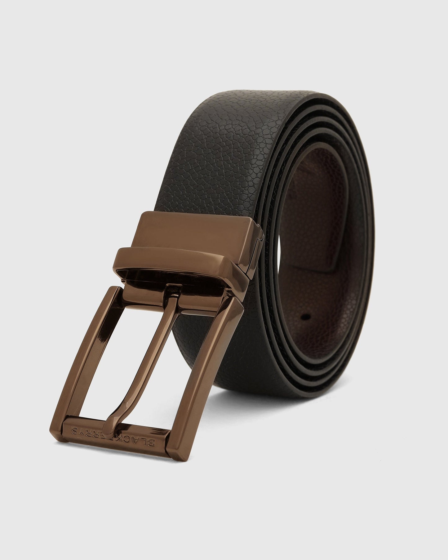 Leather Revesible Black & Brown Solid Belt - Warwick