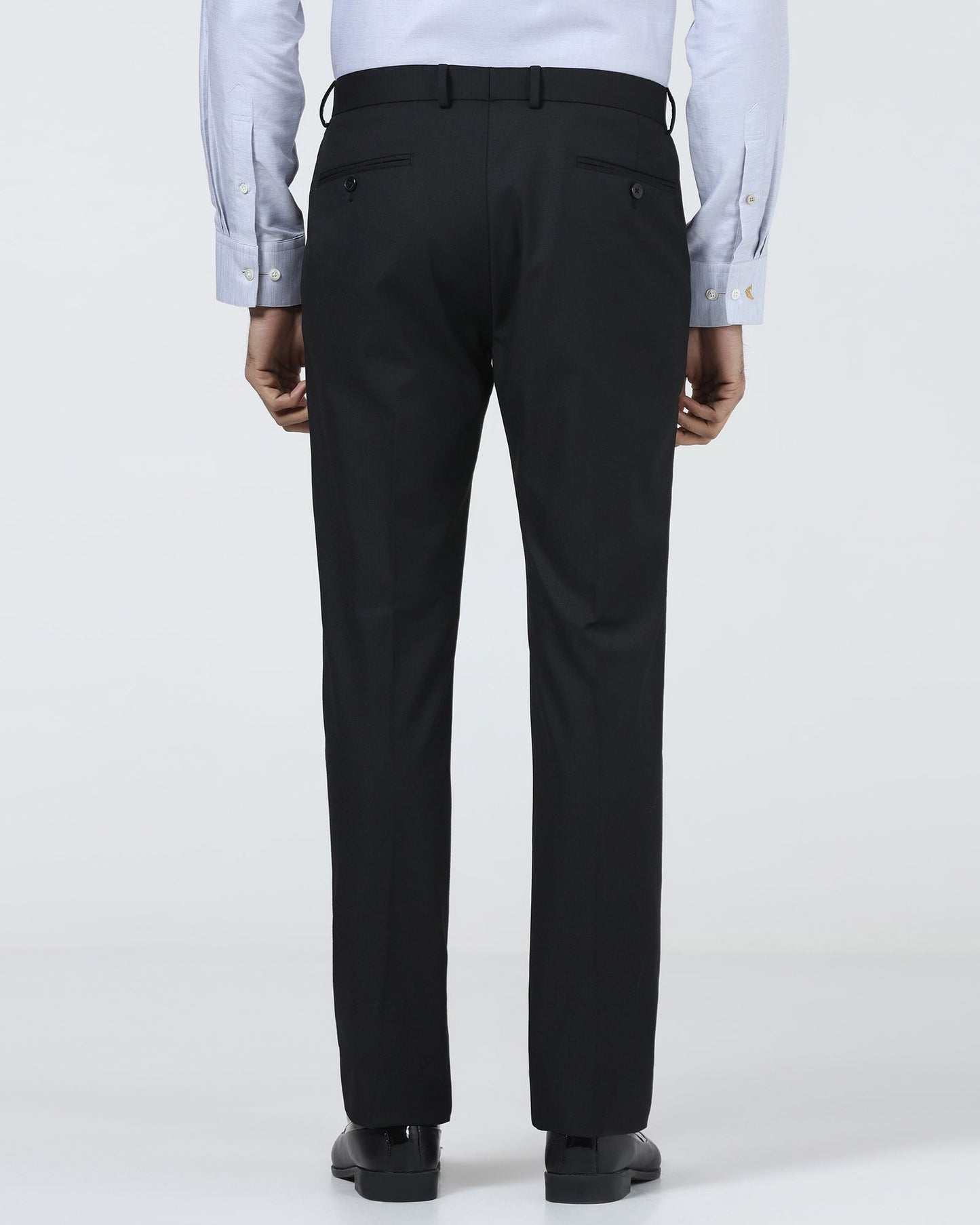 Black Check Trouser - Black-272