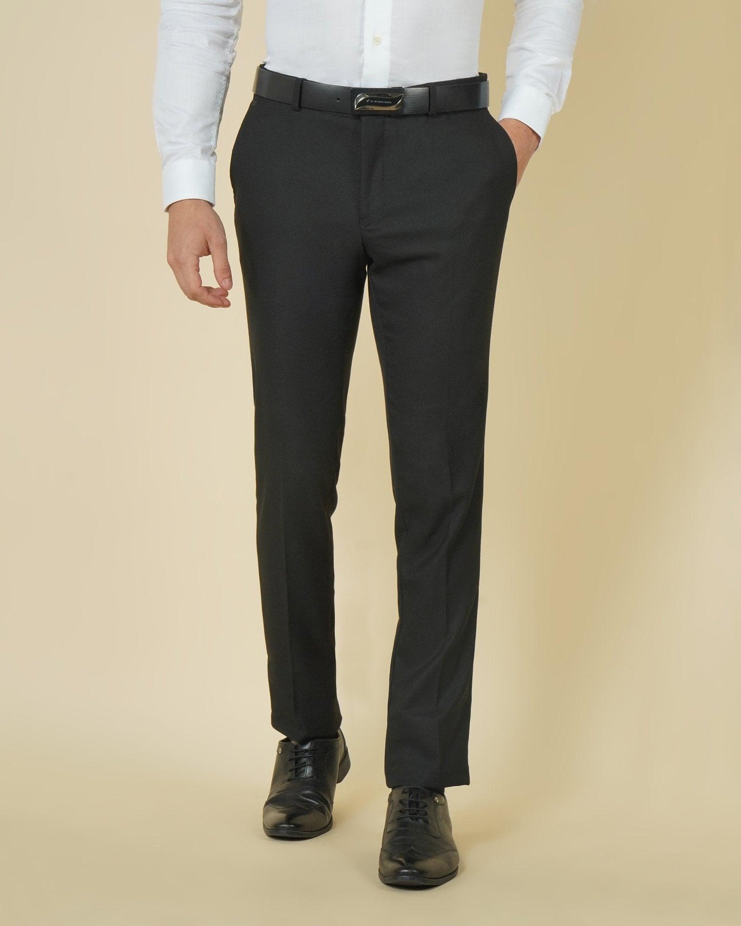 Black Formal Super Black Trouser In Black (B9 Fit)