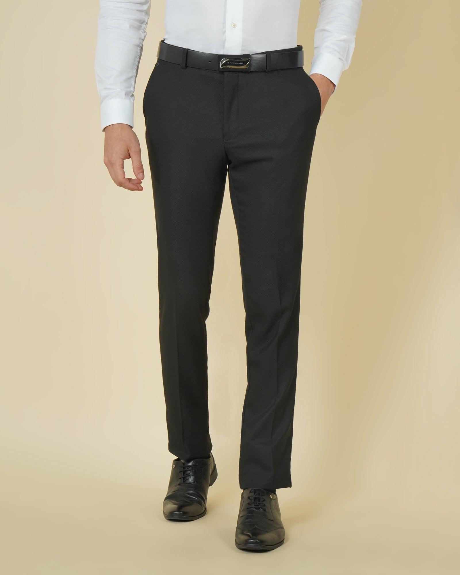 Black Formal Super Black Trouser In Black (B9 Fit)