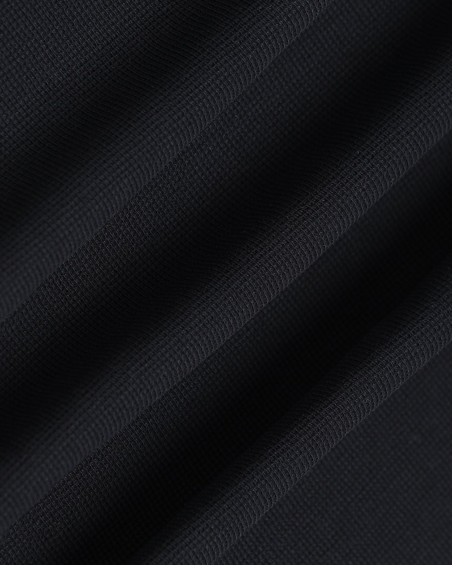 Black Henley Collar Textured T-Shirt - Hann