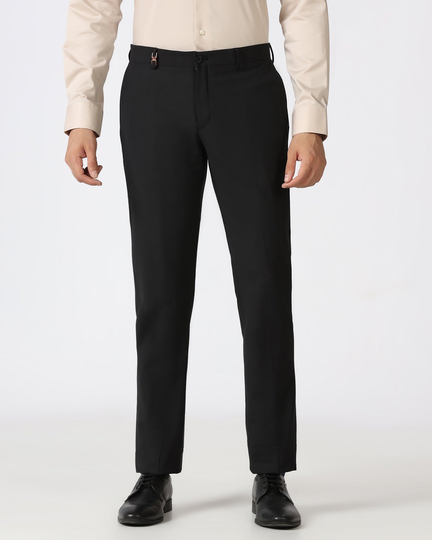 Black Luxe Check Trouser - Portwine