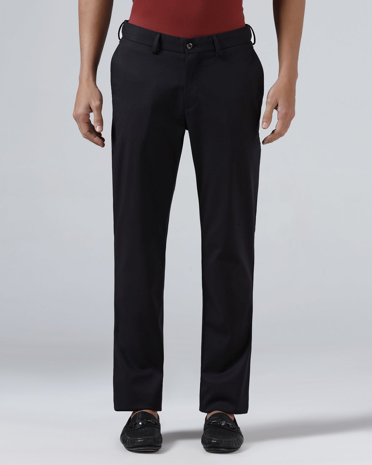 Black Non Iron Solid Khakis - Maple