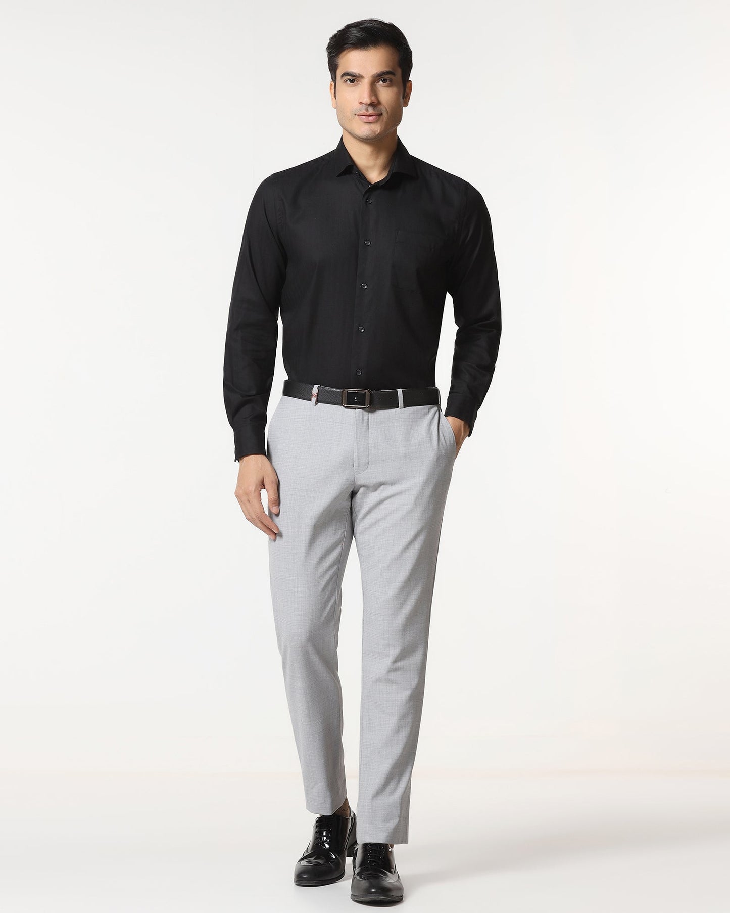 Black Non Iron Stripe Shirt - Cooper