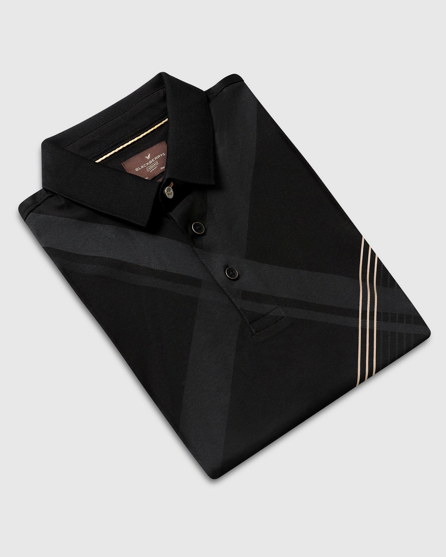 Black Printed Polo - Kenny