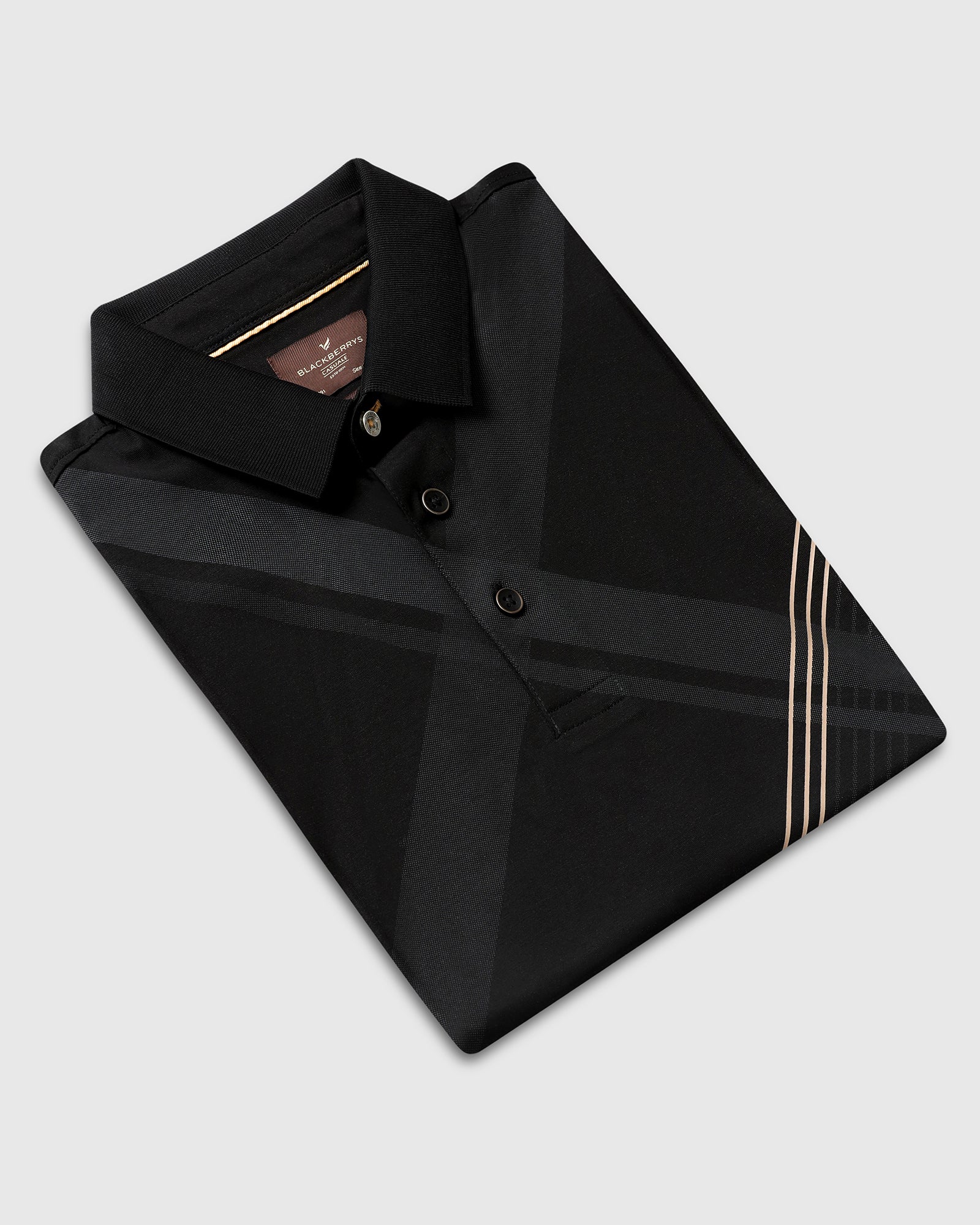Black Printed Polo - Kenny