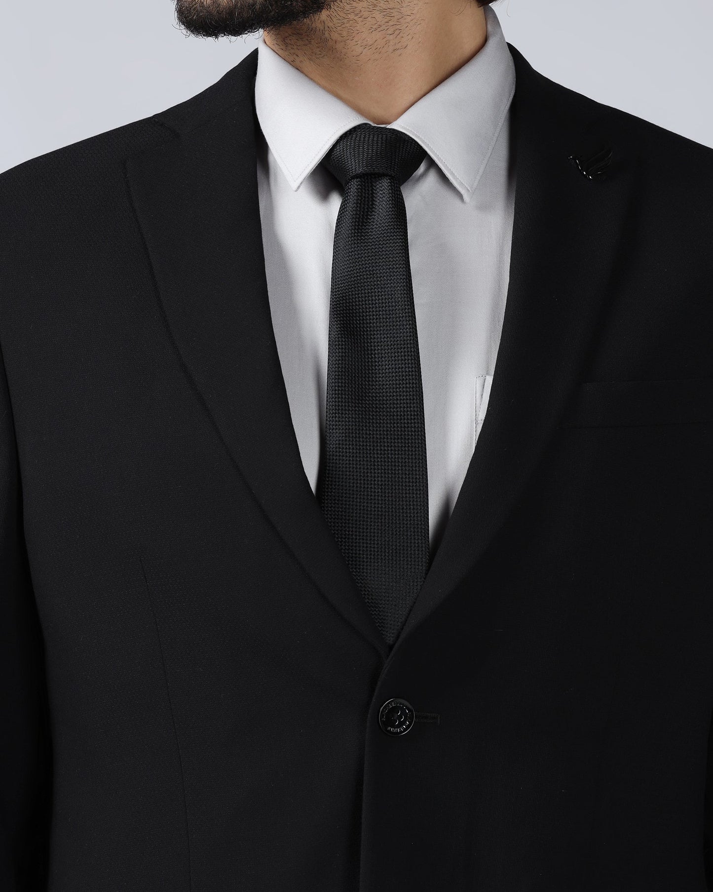 Black Silk Printed Tie - Waldorf