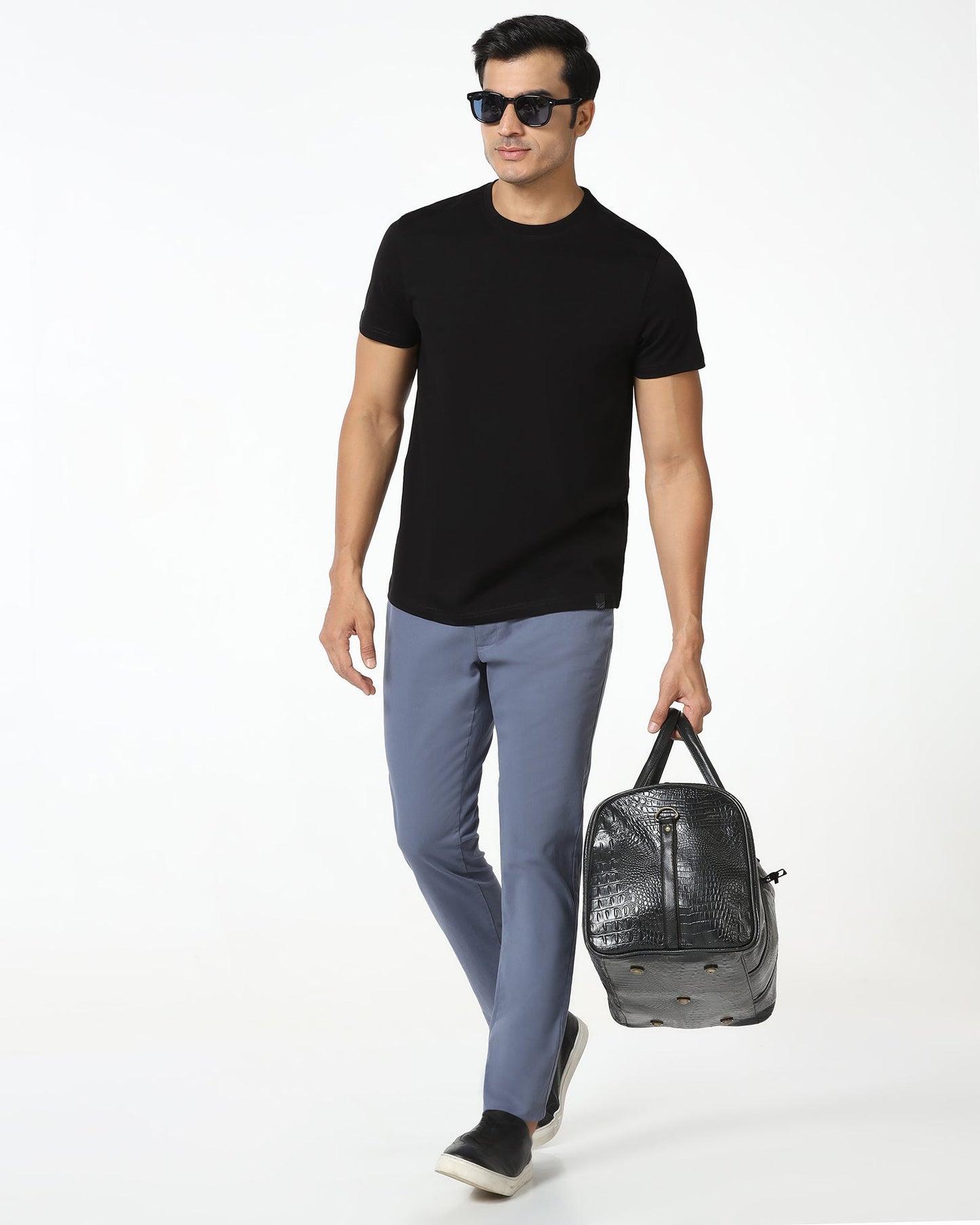 Must Haves Black Crew Neck Solid T-Shirt - Twin