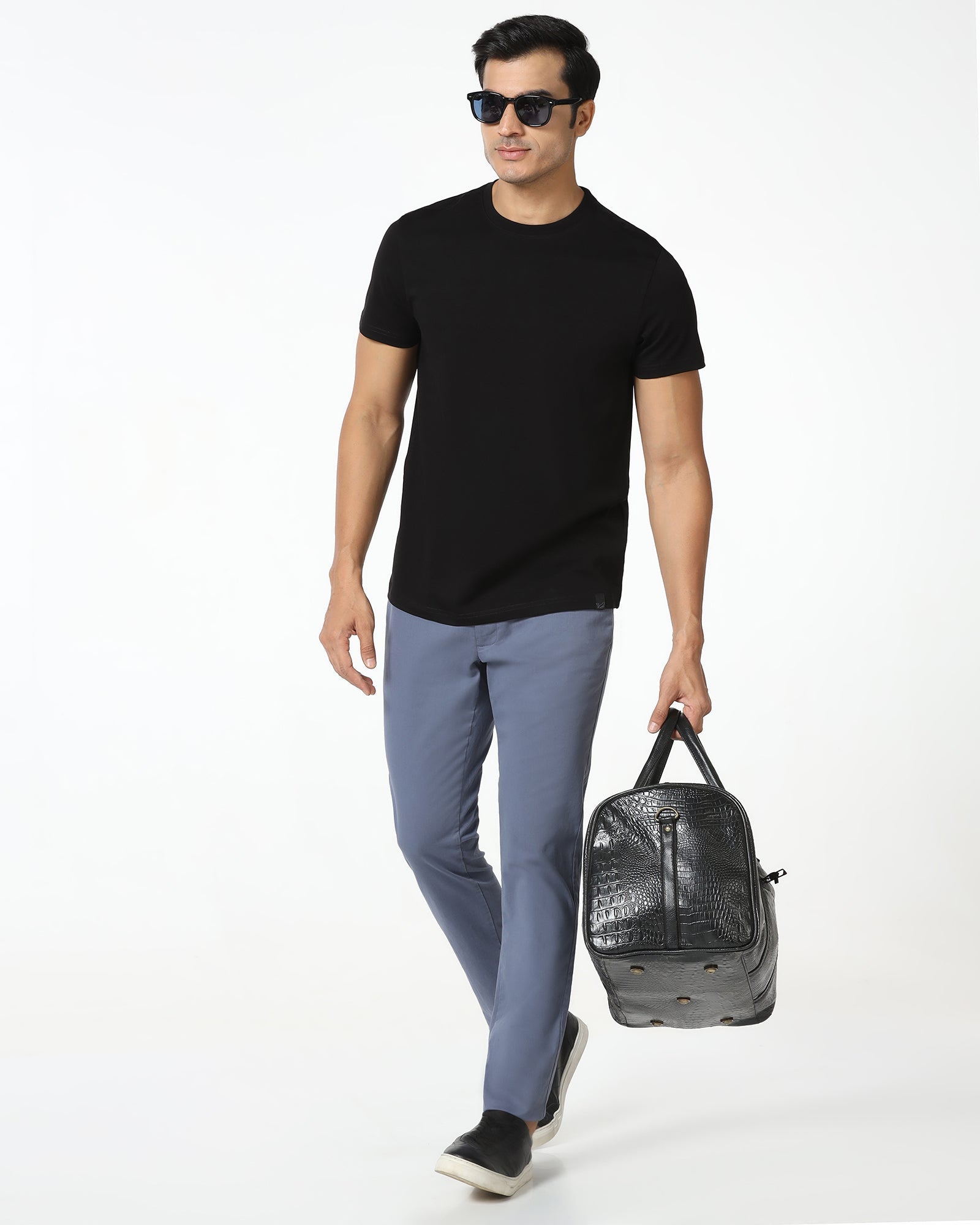 Must Haves Black Crew Neck Solid T-Shirt - Twin