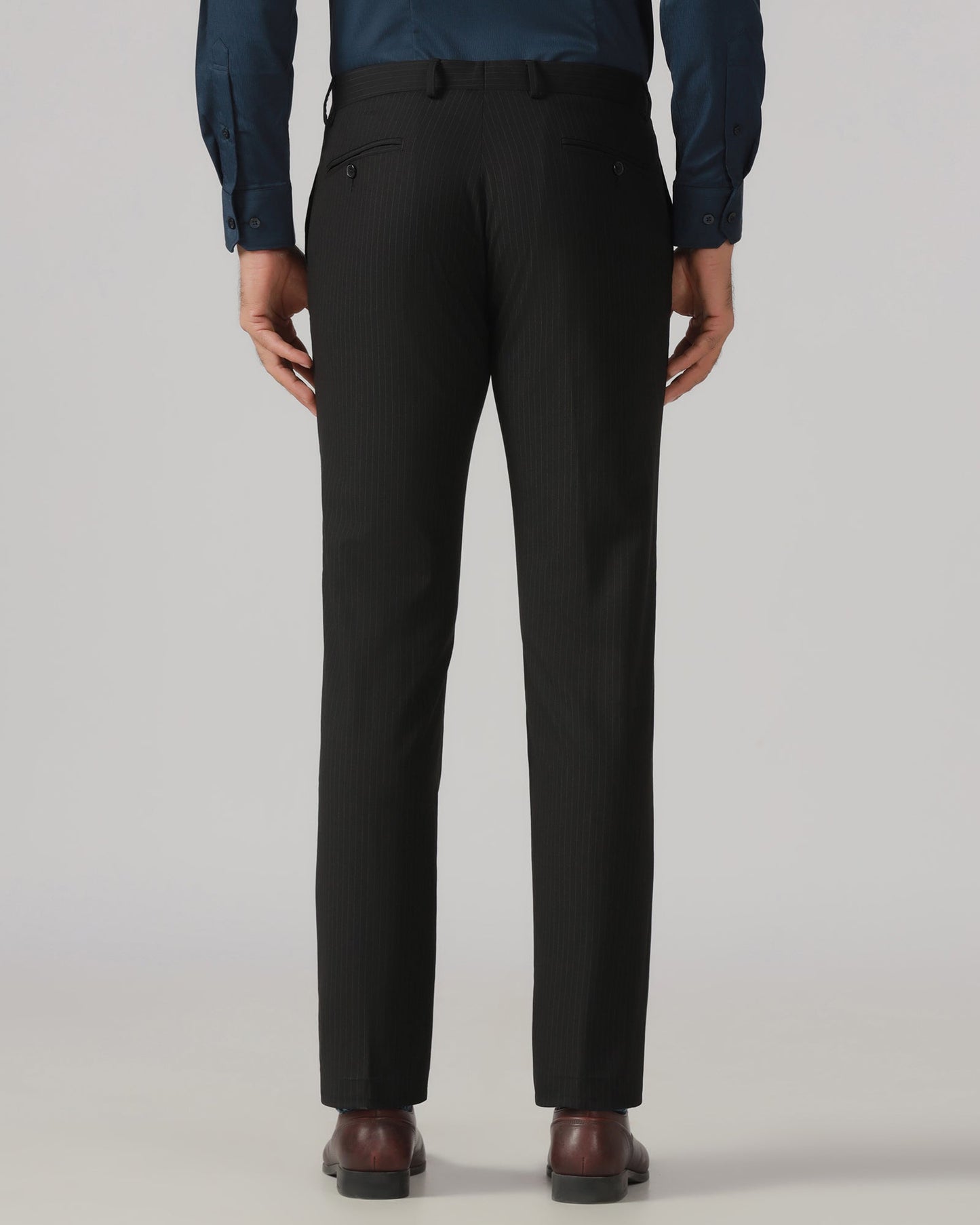Black Stripe Trouser - Merlot