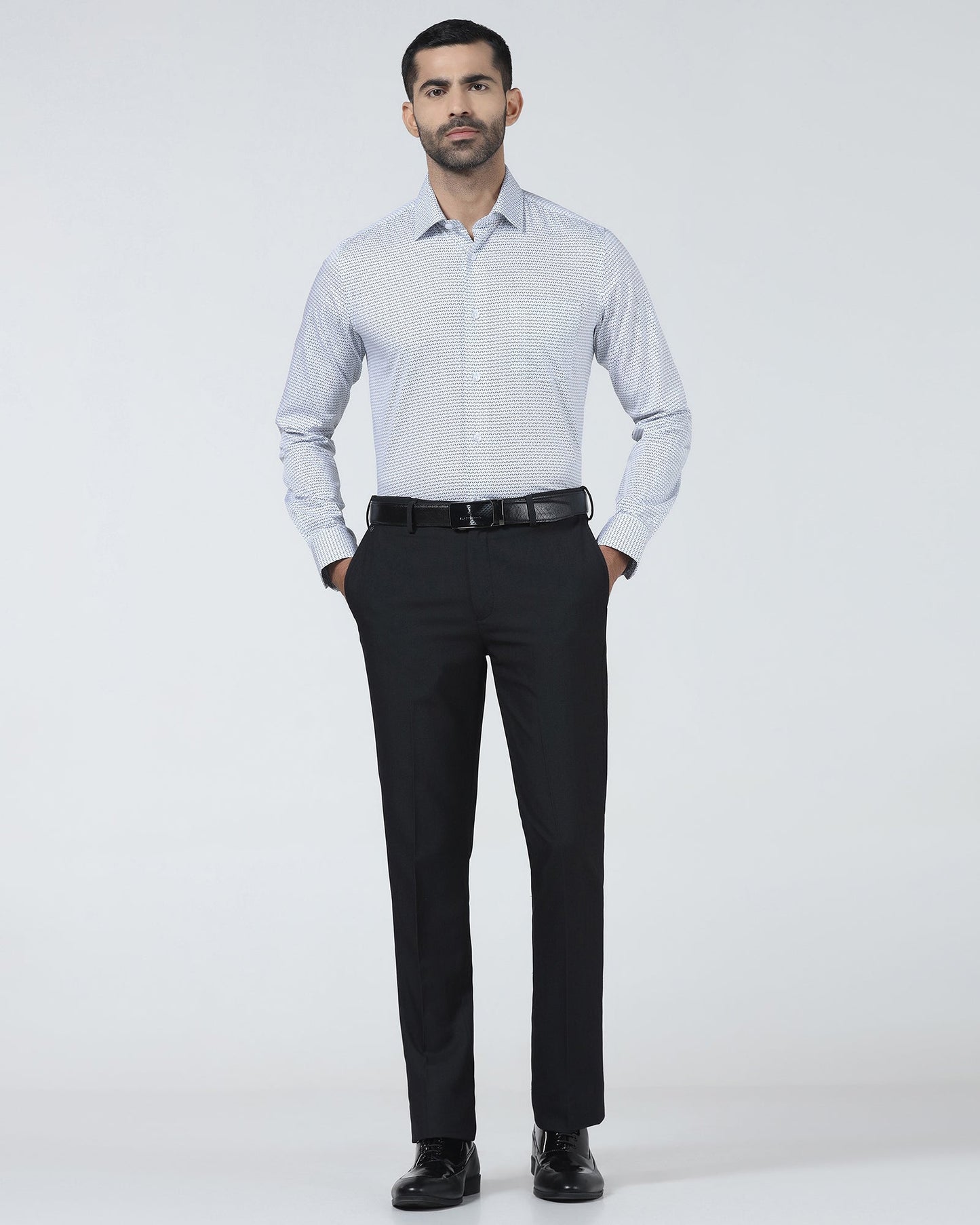 Black Technowaist Textured Trouser - Alex