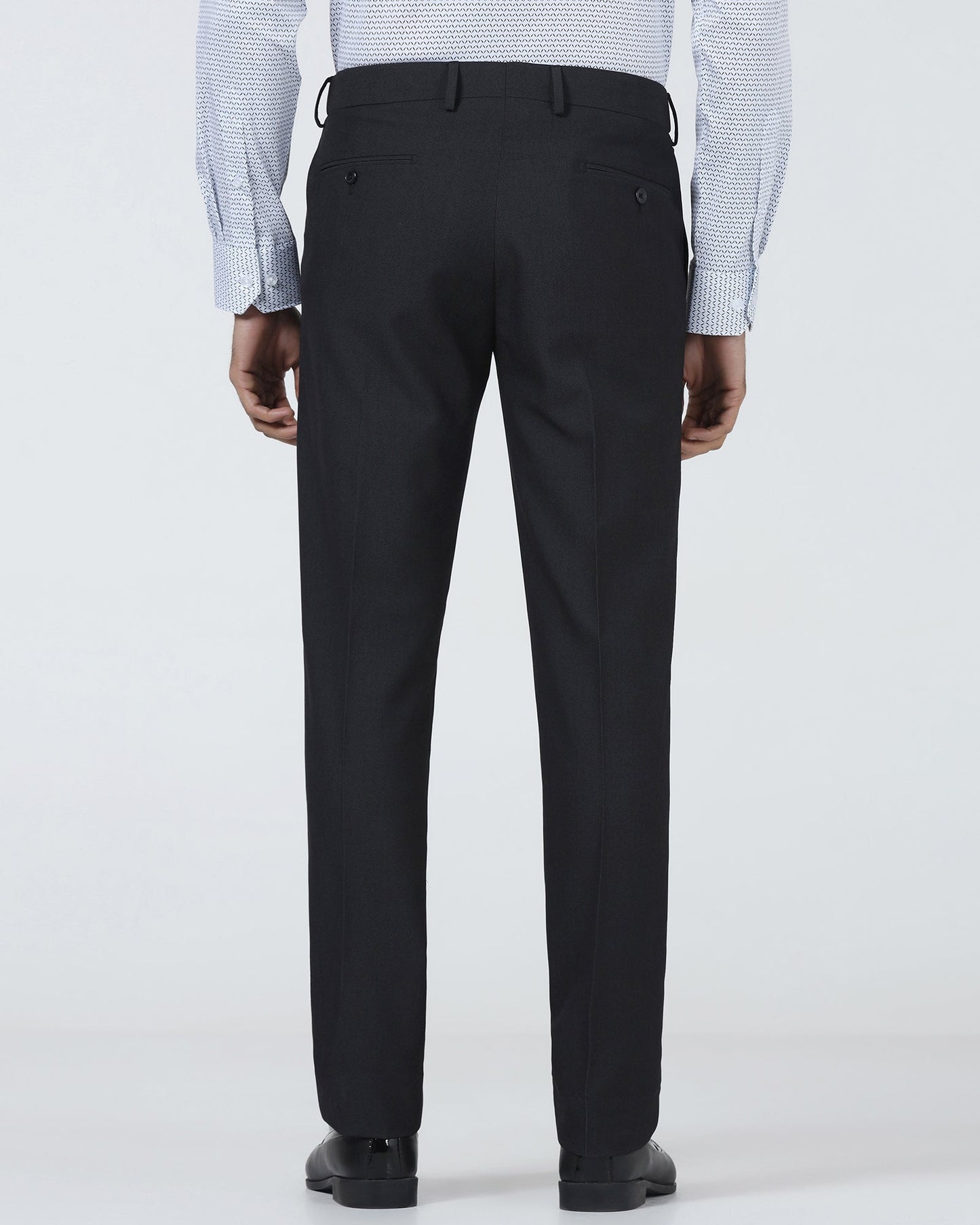 Black Technowaist Textured Trouser - Alex