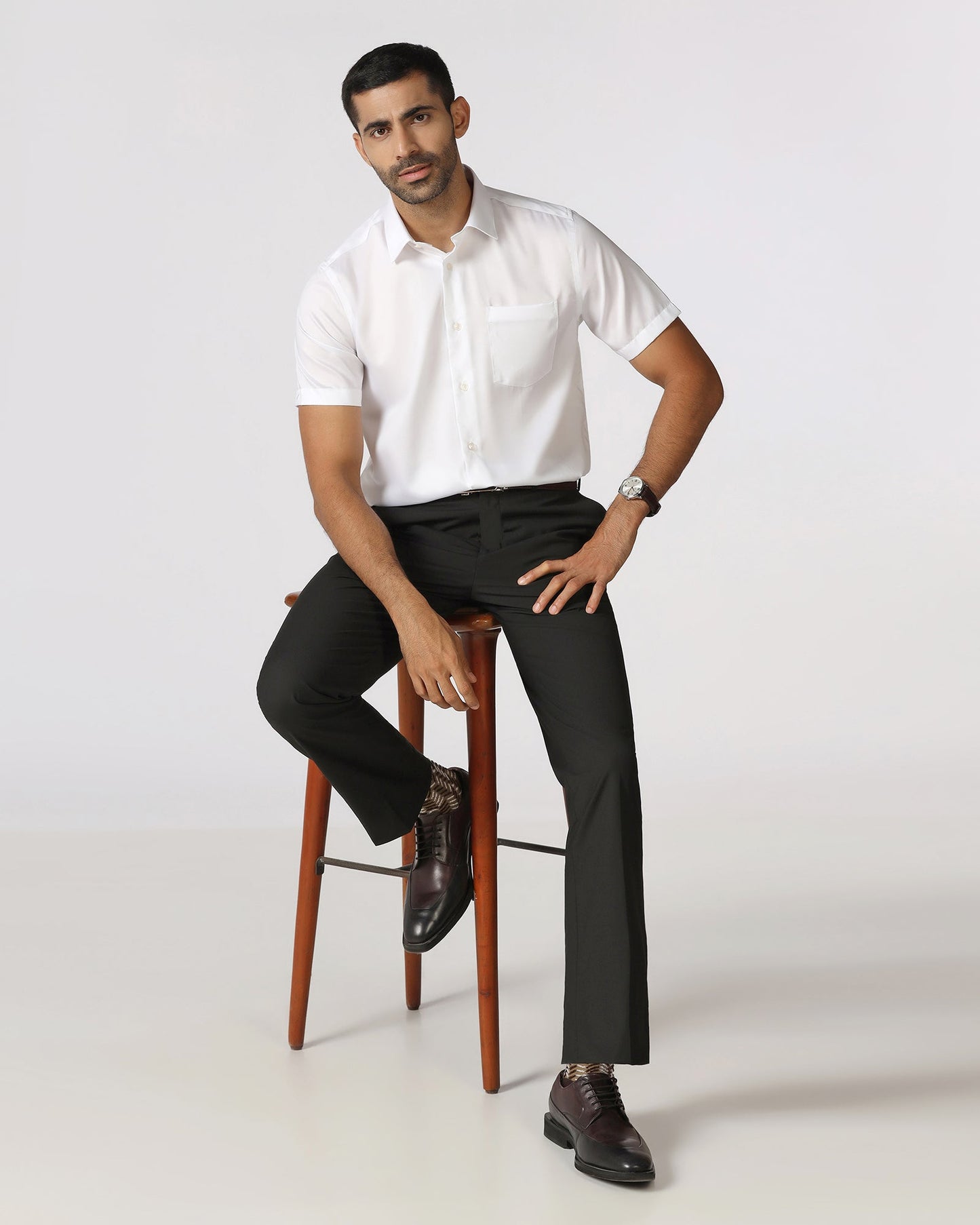 Black Technowaist Solid Trouser - John