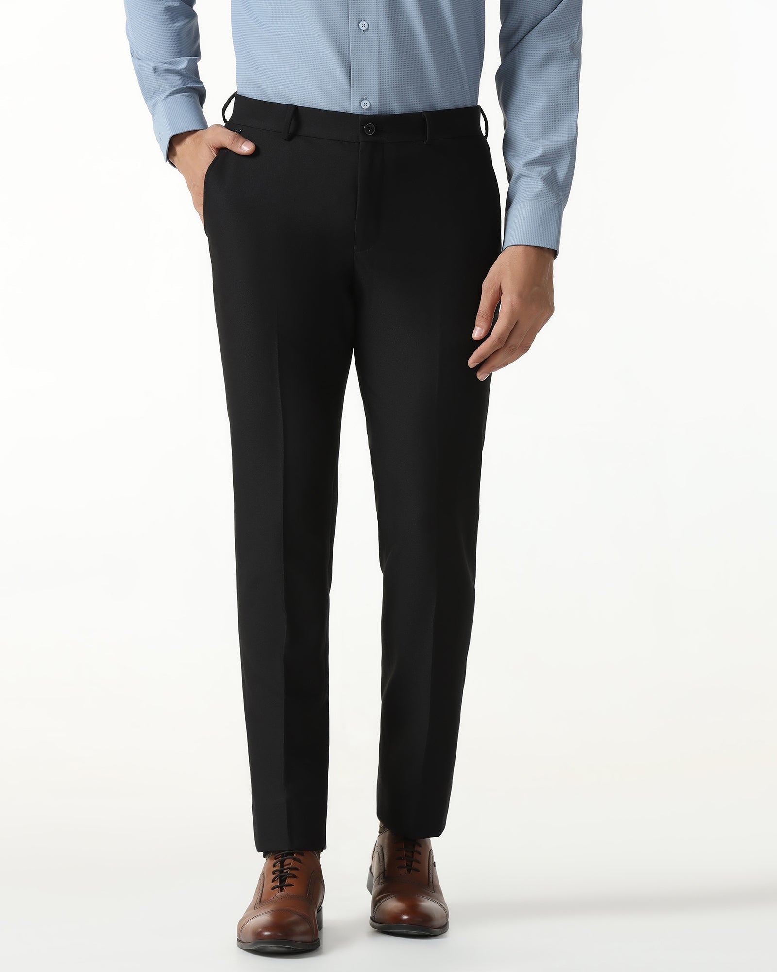 Black Technowaist Textured Trouser - Hennessy
