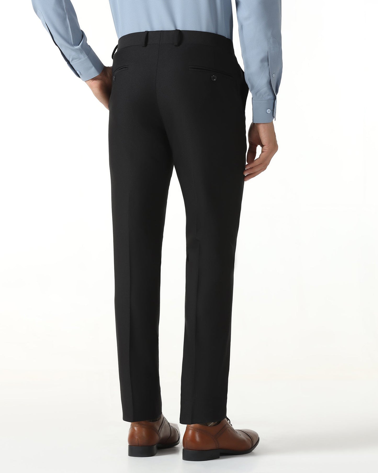 Black Technowaist Textured Trouser - Hennessy