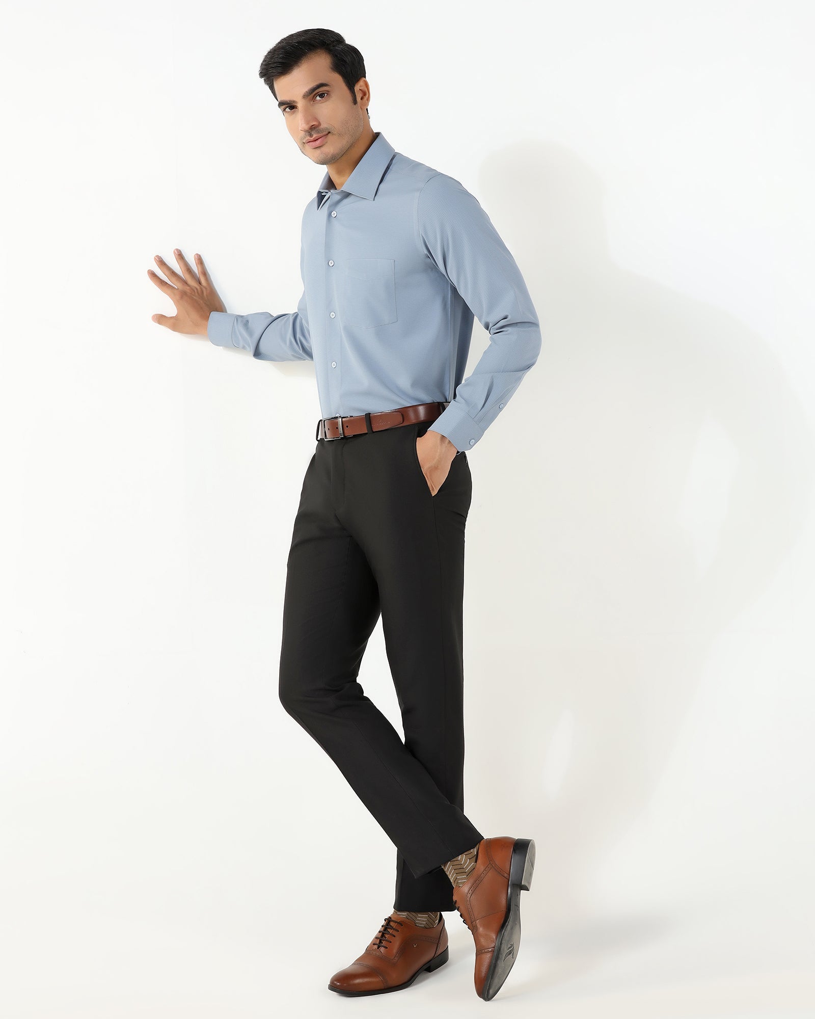 Black Technowaist Textured Trouser - Hennessy