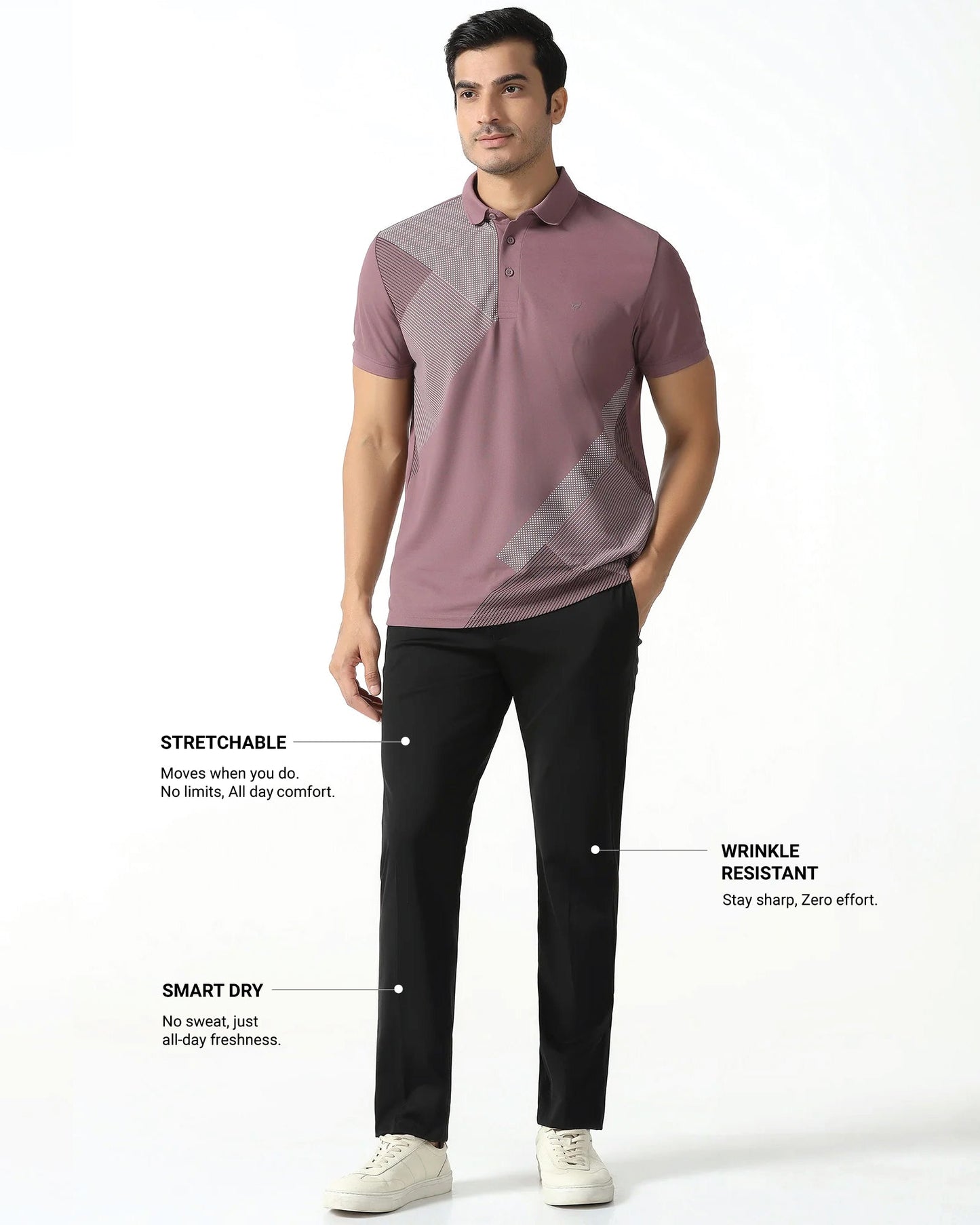 Black Techpro Solid Trouser - Explorer