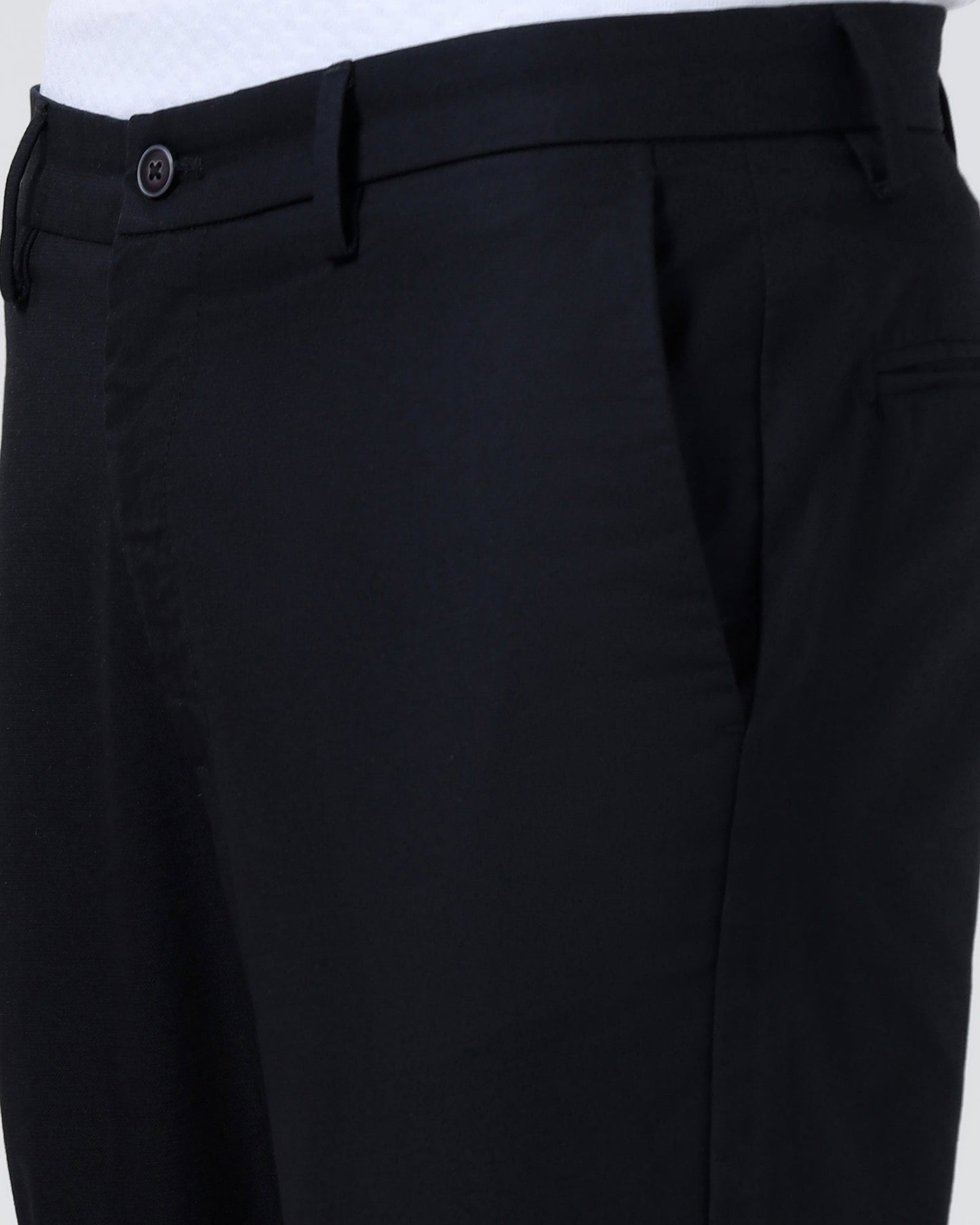 Black Textured Khakis - Oak