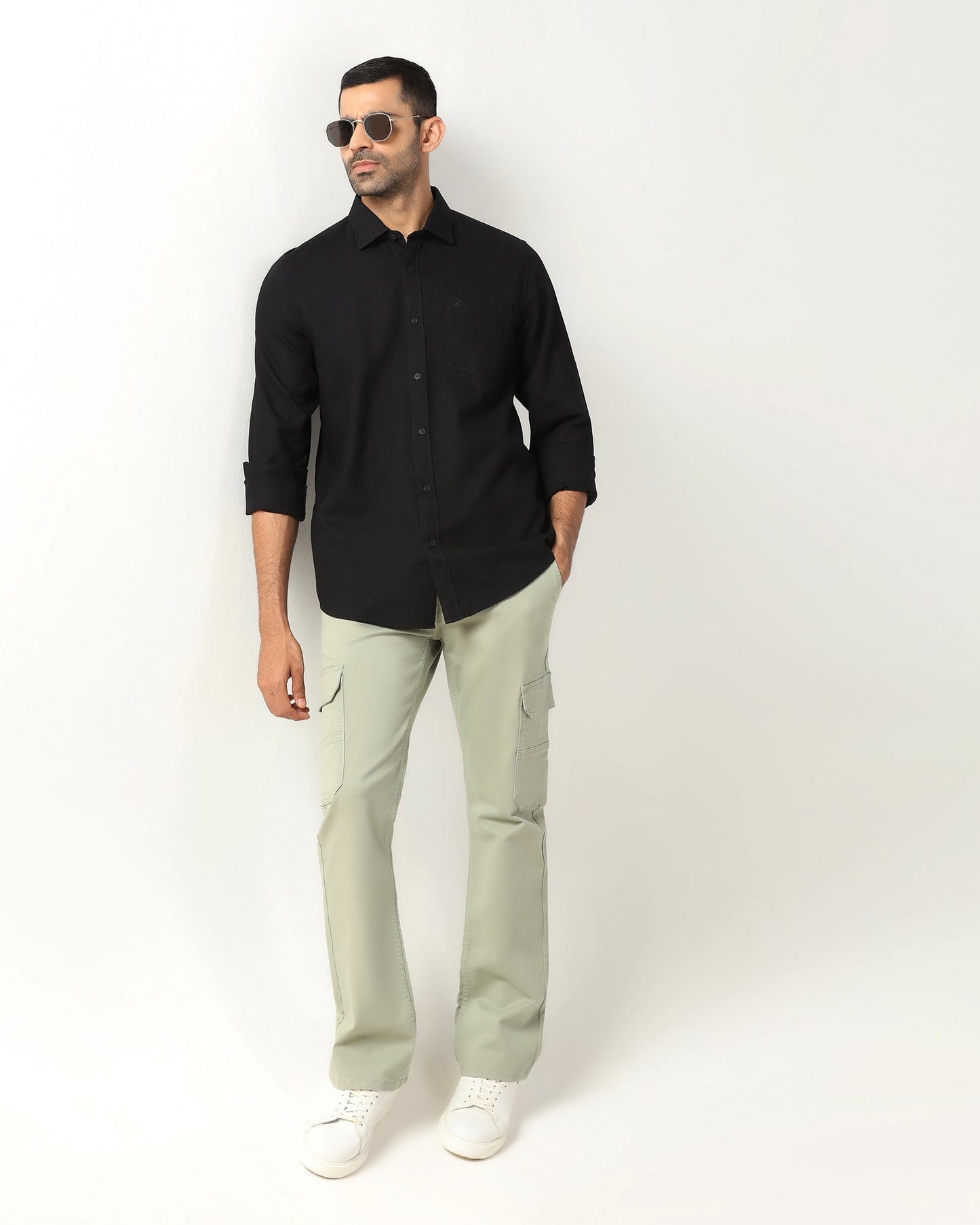 Black Textured Shirt - Caty