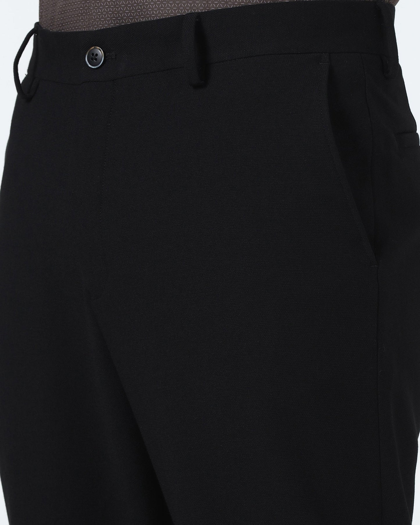 Black Textured Trouser - Palmer