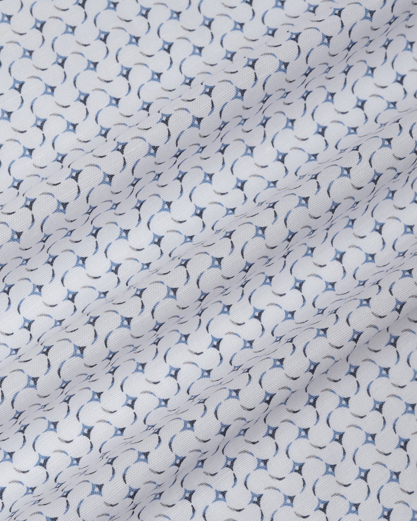 Blue Linen Printed Shirt - Silvano