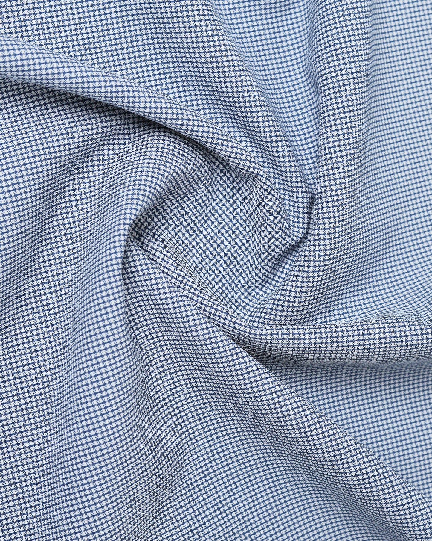 Blue Non Iron Textured Shirt - Russel E