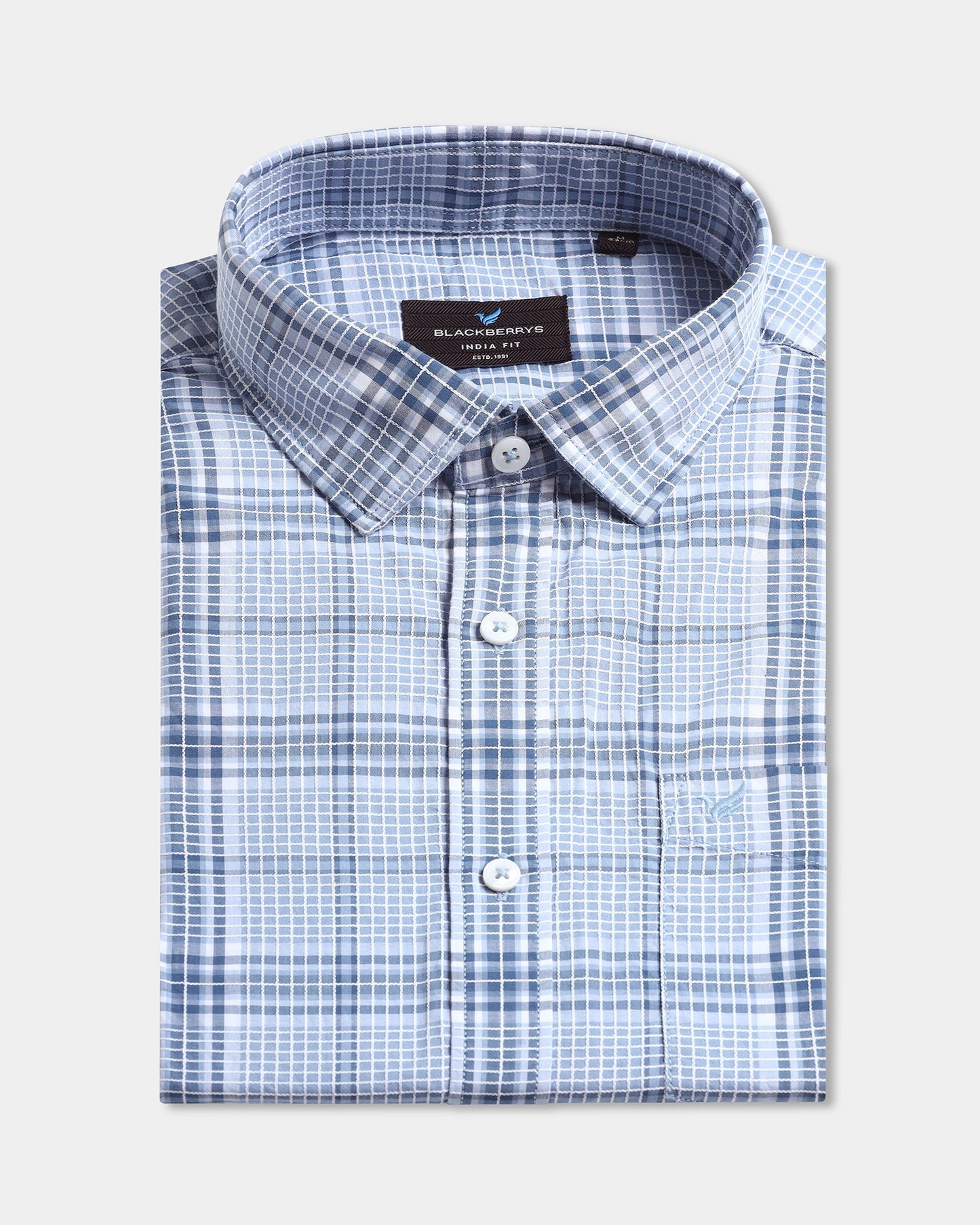 Blue Check Shirt - Farlen
