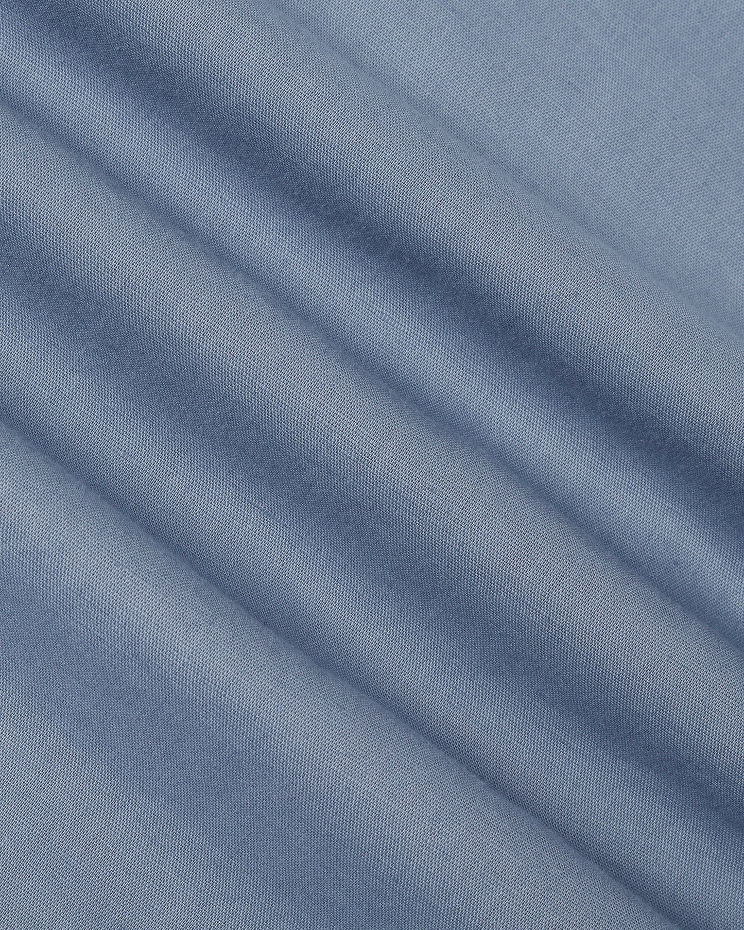 Blue Grey Half Sleeve Linen Solid Shirt - Cleo