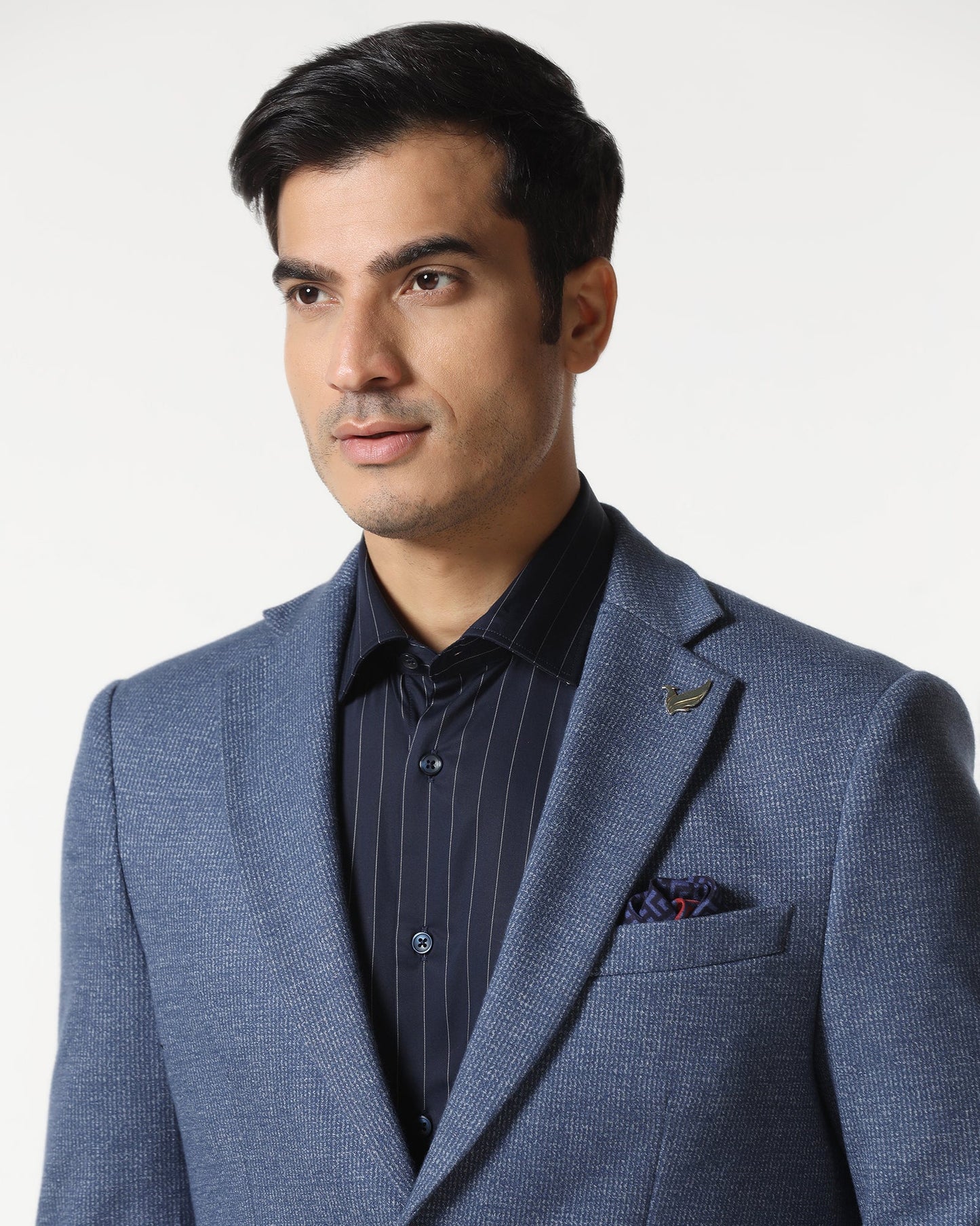 Blue Luxe Textured Blazer - Baleno