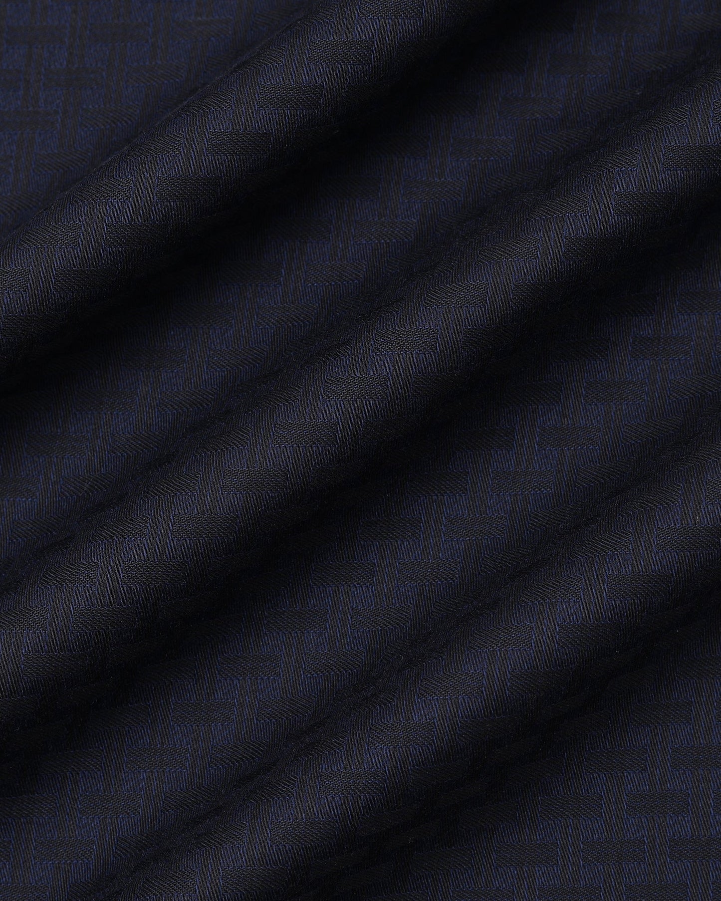 Blue Non Iron Textured Shirt - Elodie