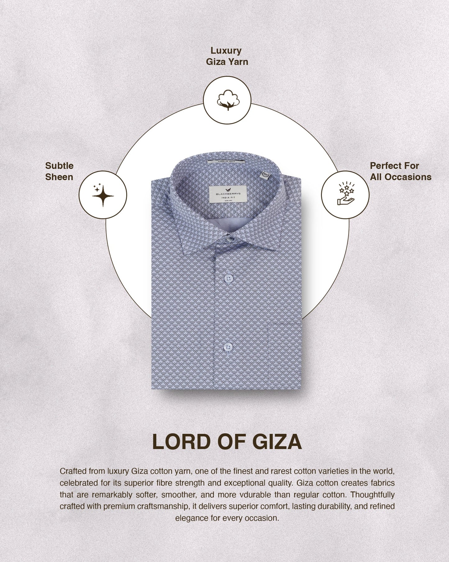 Blue Printed Shirt - Alfonzo
