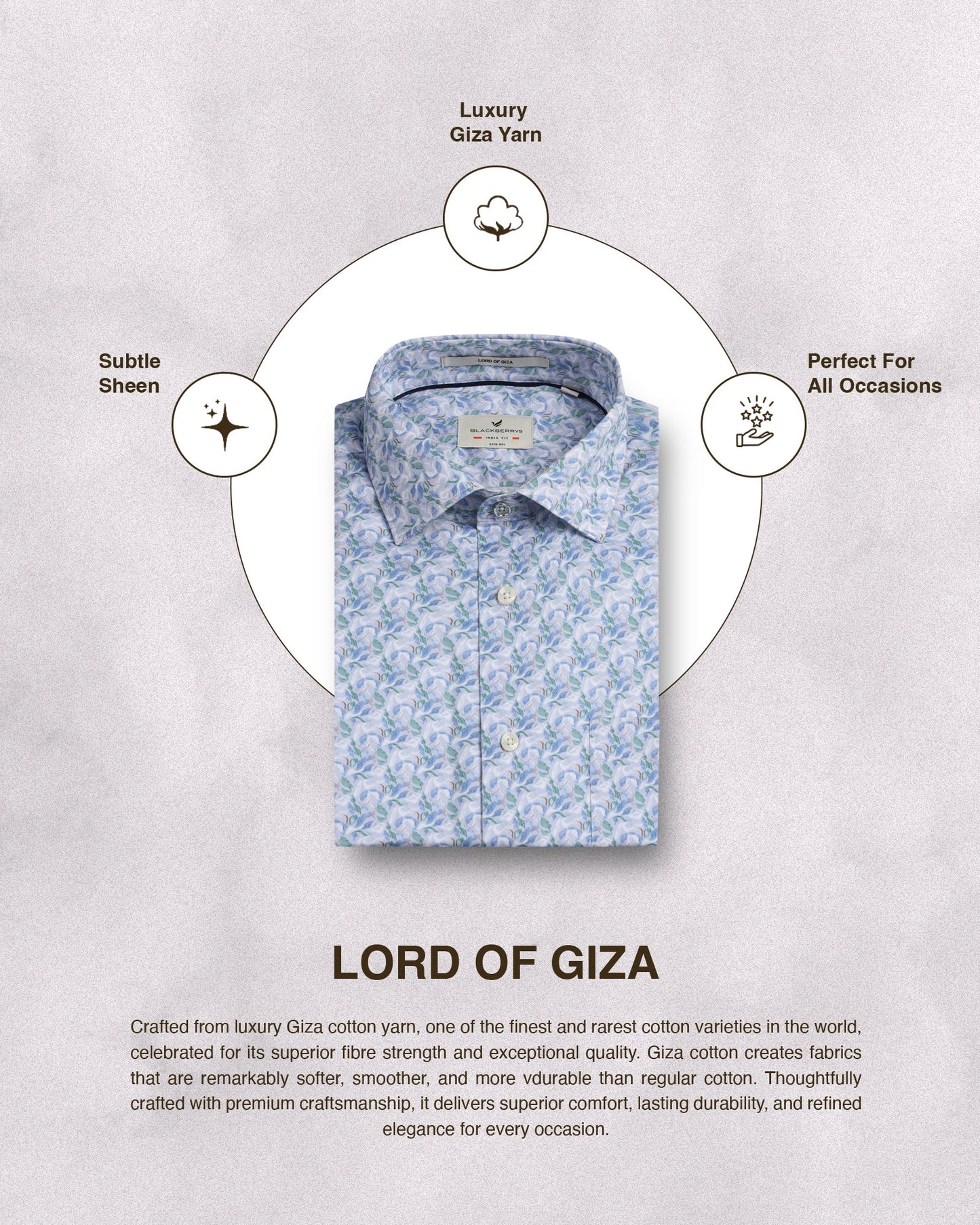 Blue Printed Shirt - Parker