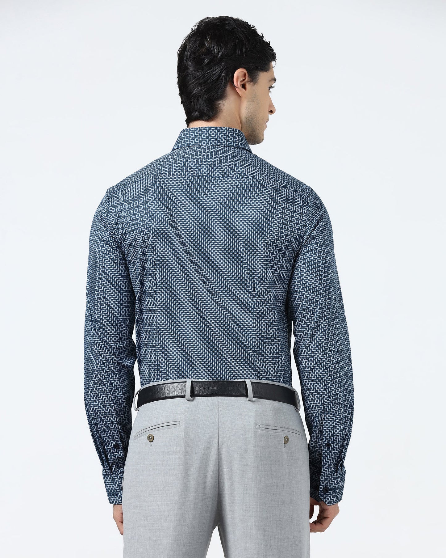 Blue Printed Shirt - Serote