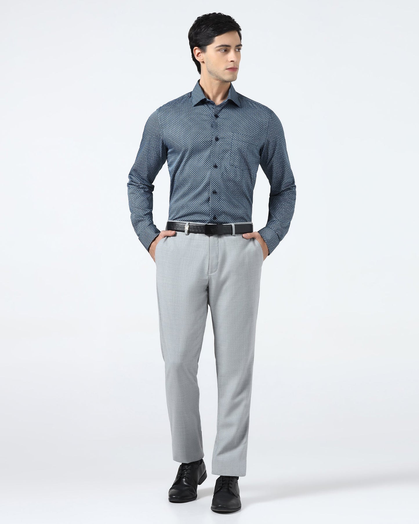 Blue Printed Shirt - Serote